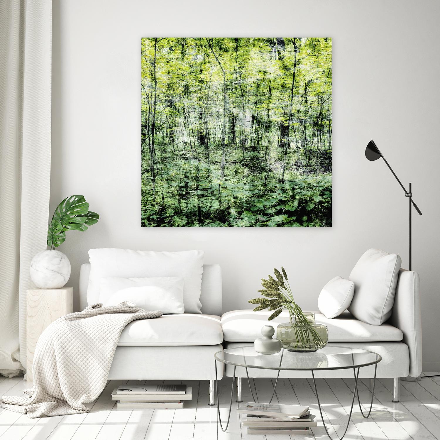 Linear Muse I by John Bingham on GIANT ART - green Trees