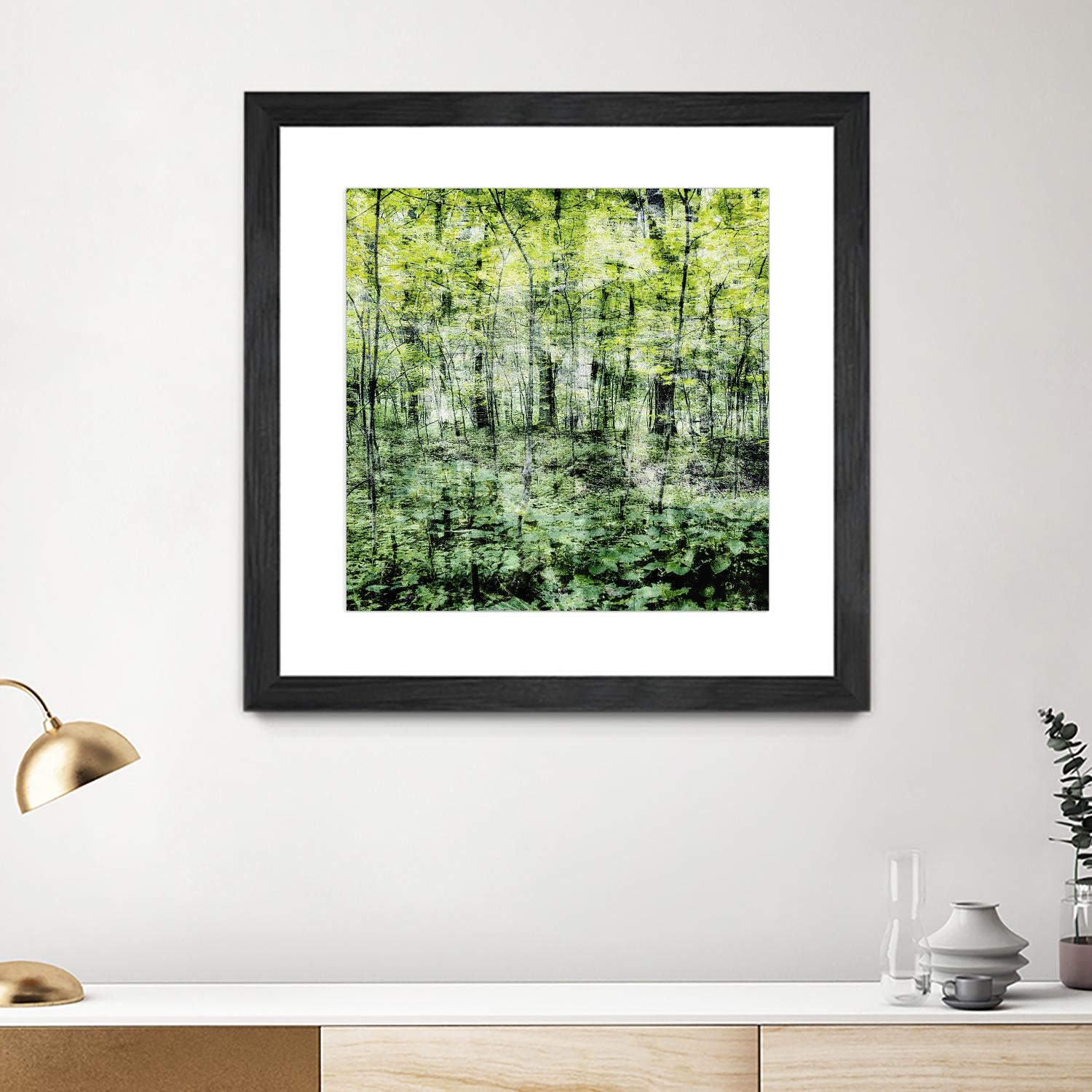 Linear Muse I by John Bingham on GIANT ART - green Trees