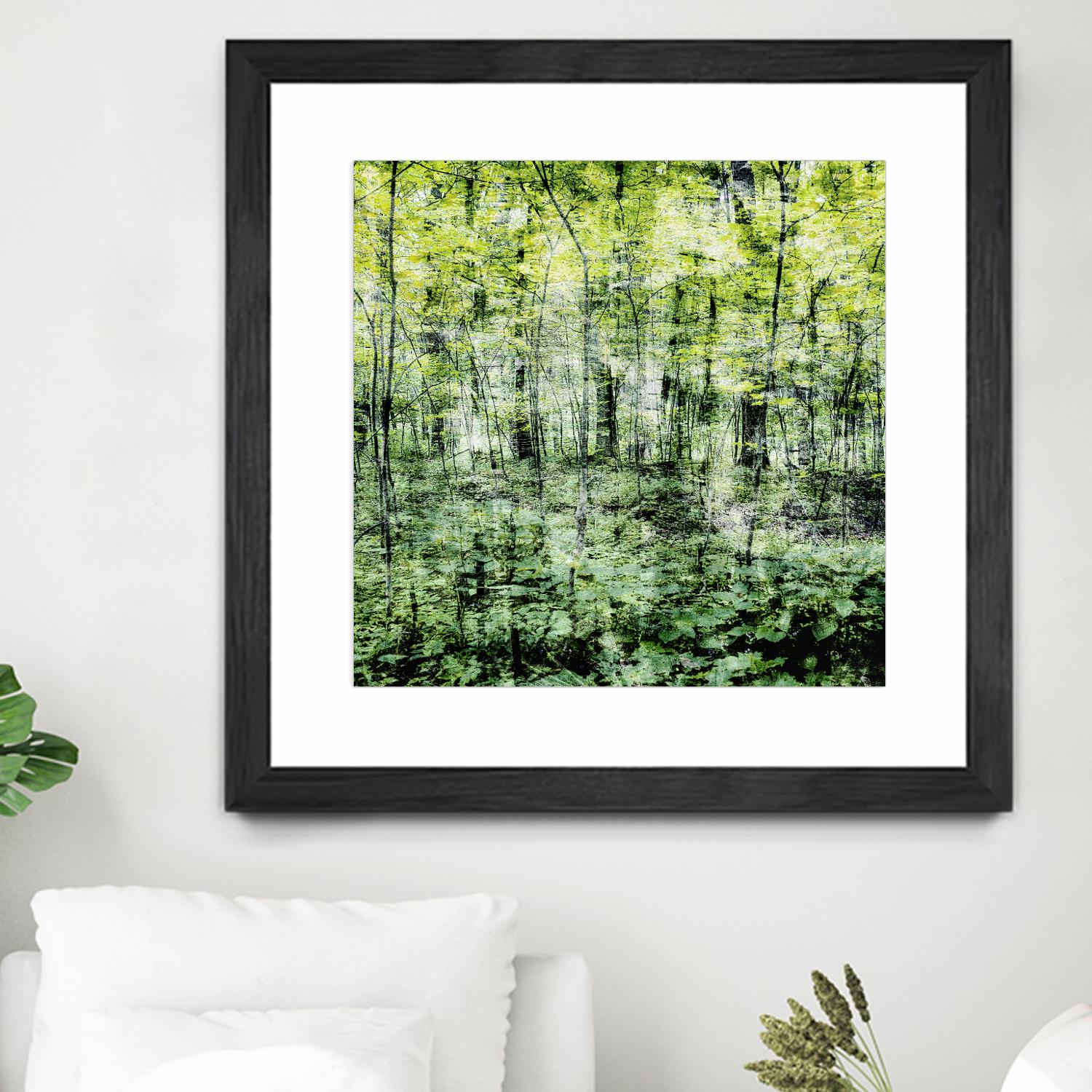 Linear Muse I by John Bingham on GIANT ART - green Trees