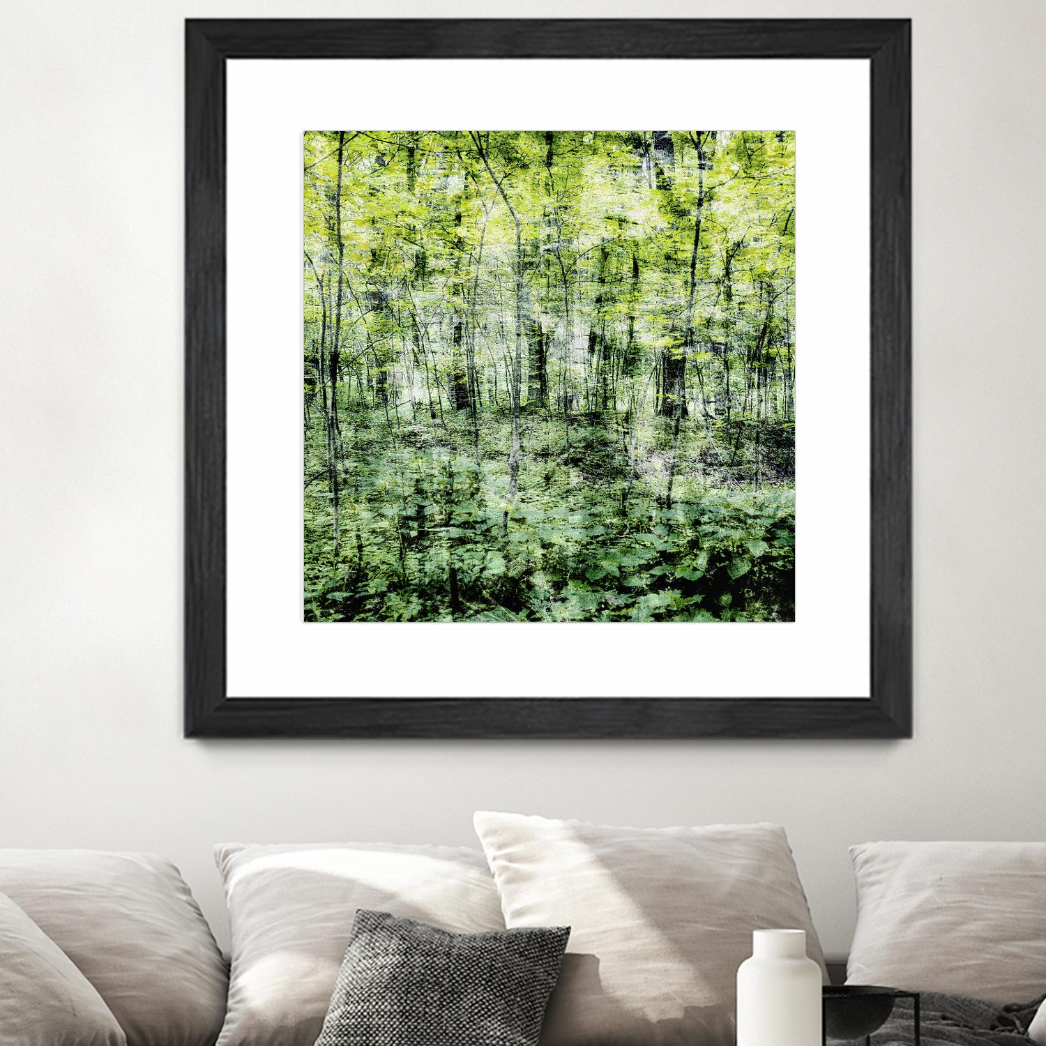 Linear Muse I by John Bingham on GIANT ART - green Trees