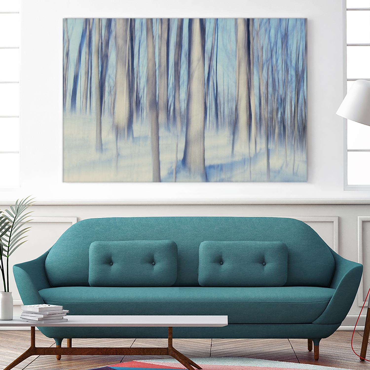 Flurries by Brian Kuritz on GIANT ART - blue trees