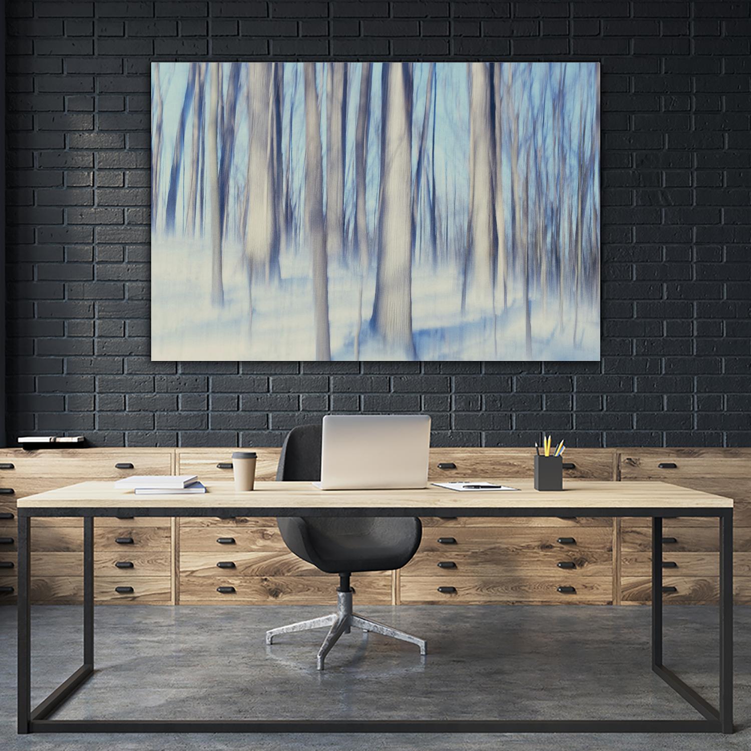 Flurries by Brian Kuritz on GIANT ART - blue trees