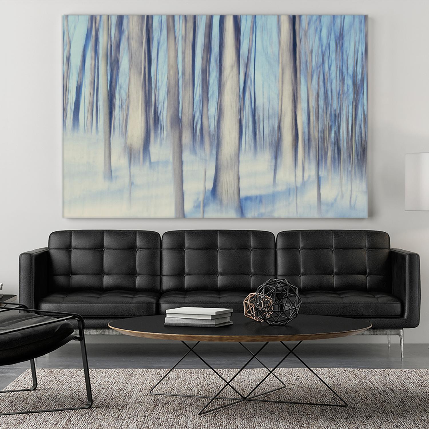 Flurries by Brian Kuritz on GIANT ART - blue trees