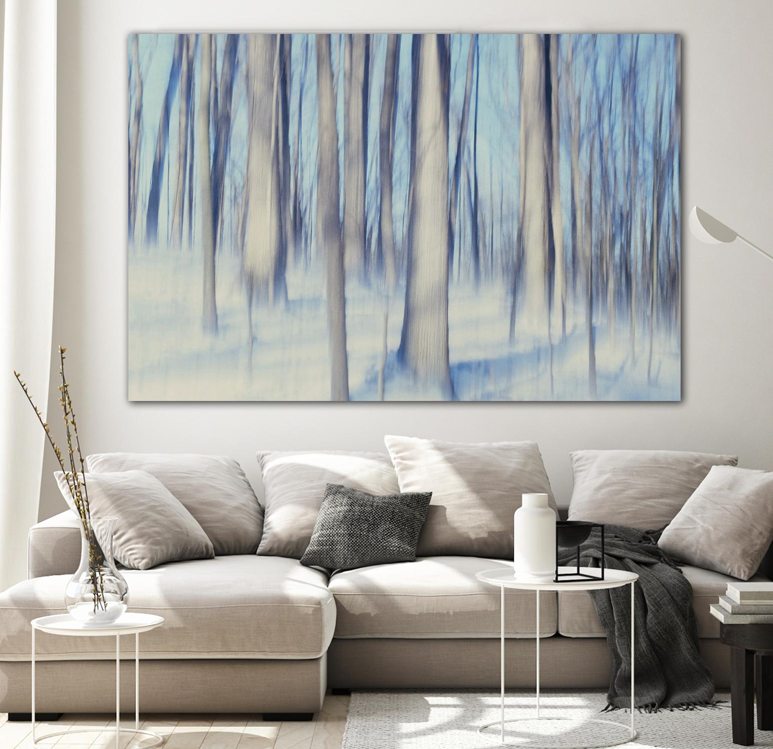 Flurries by Brian Kuritz on GIANT ART - blue trees