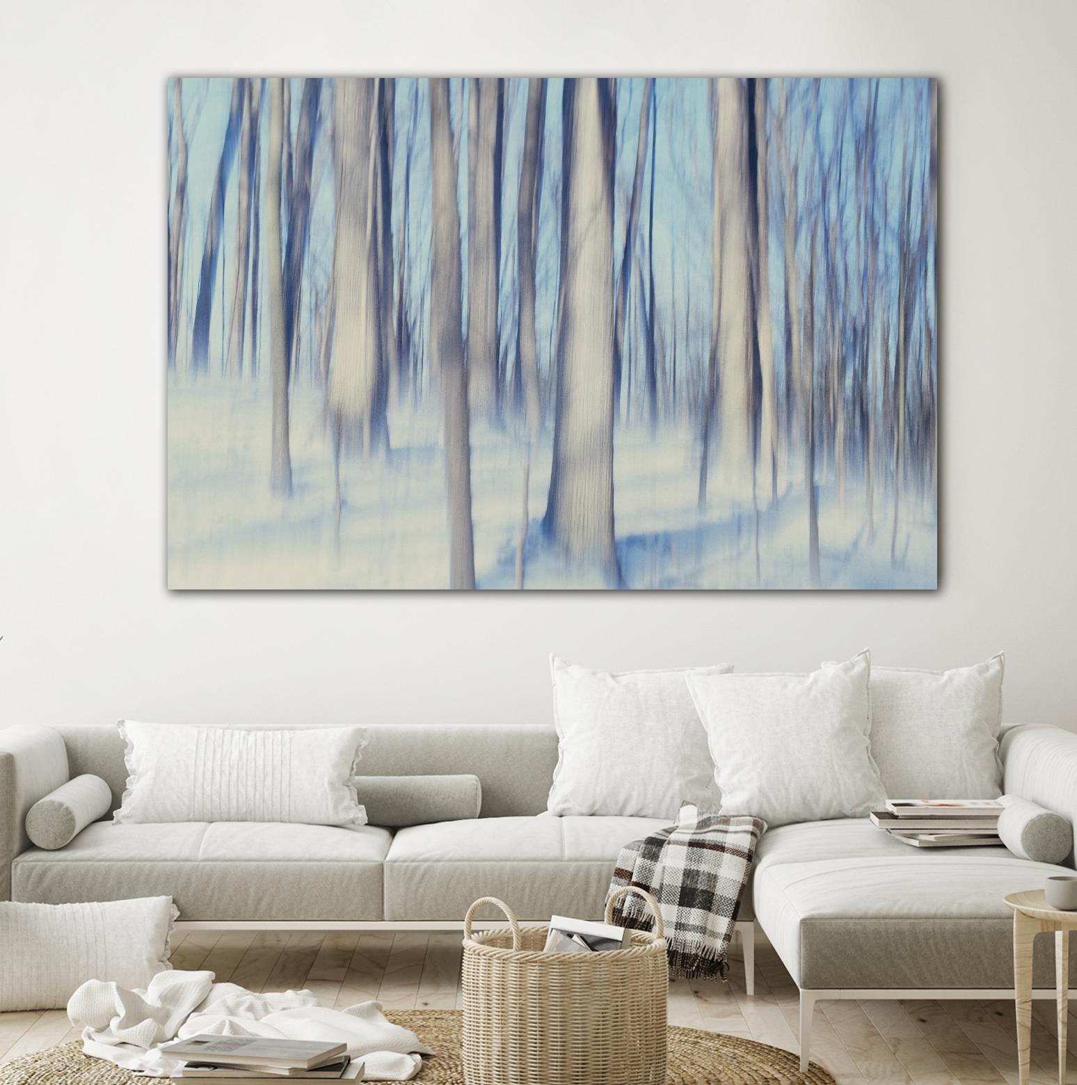 Flurries by Brian Kuritz on GIANT ART - blue trees