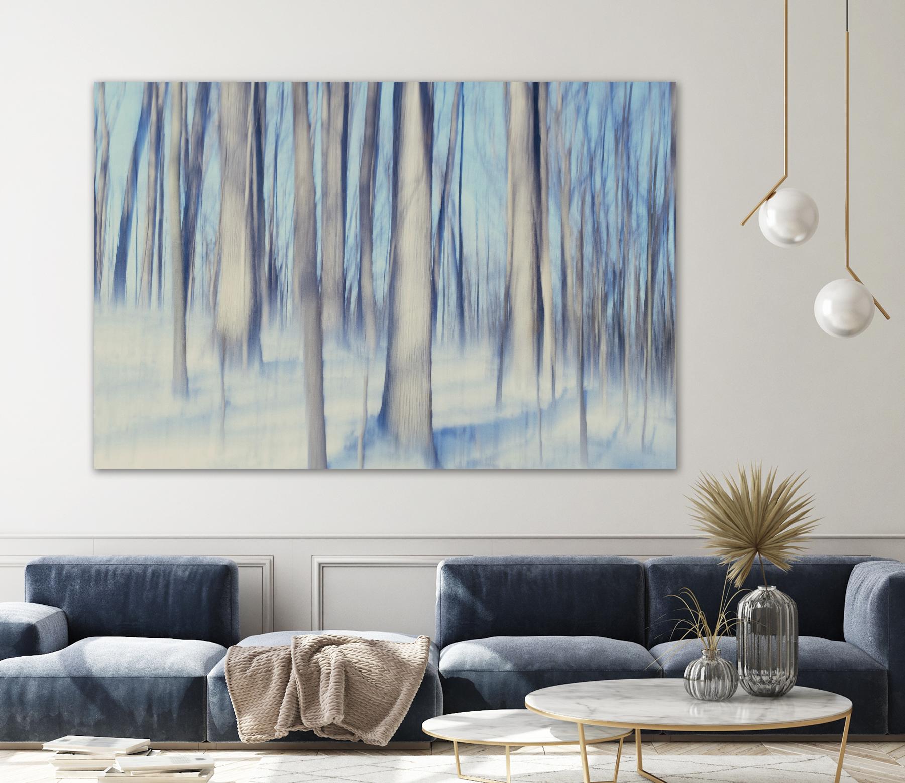 Flurries by Brian Kuritz on GIANT ART - blue trees