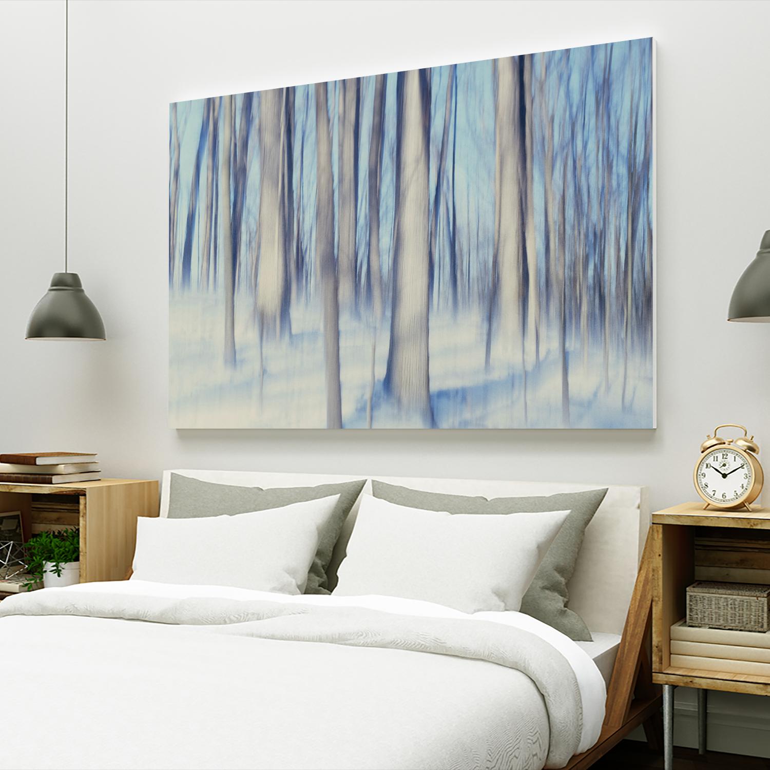 Flurries by Brian Kuritz on GIANT ART - blue trees