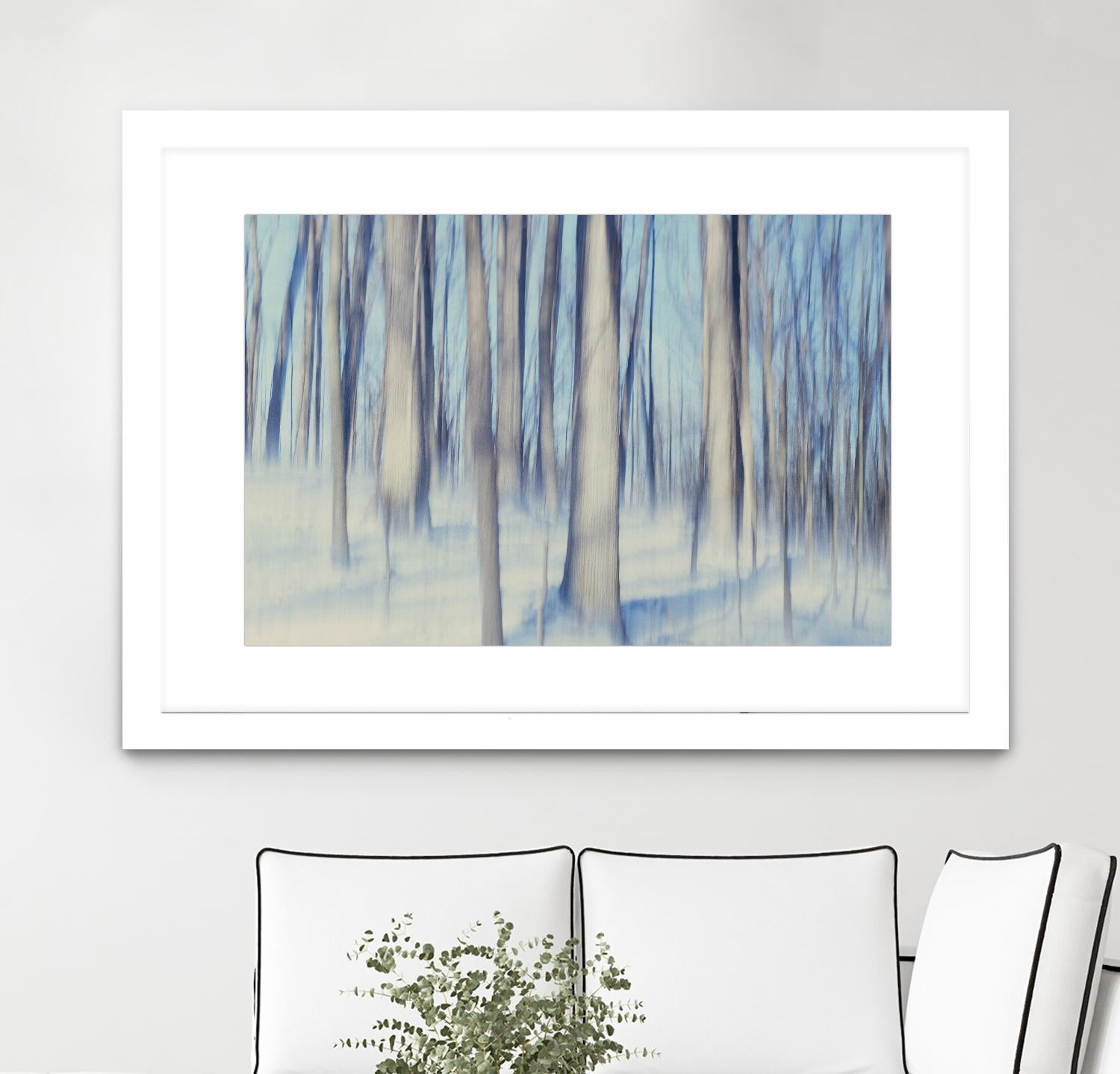 Flurries by Brian Kuritz on GIANT ART - blue trees