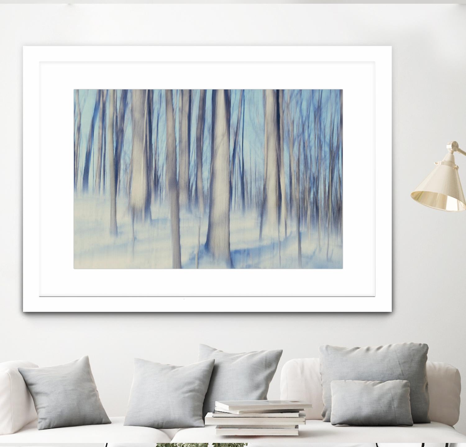 Flurries by Brian Kuritz on GIANT ART - blue trees