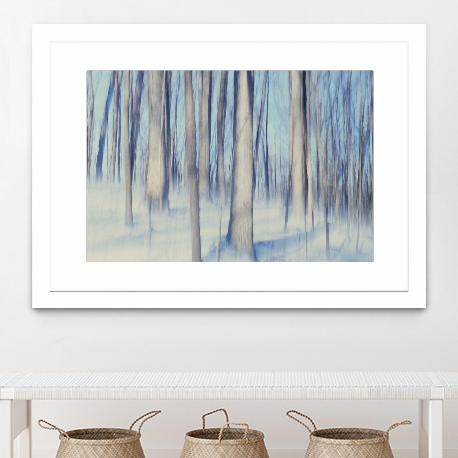 Flurries by Brian Kuritz on GIANT ART - blue trees