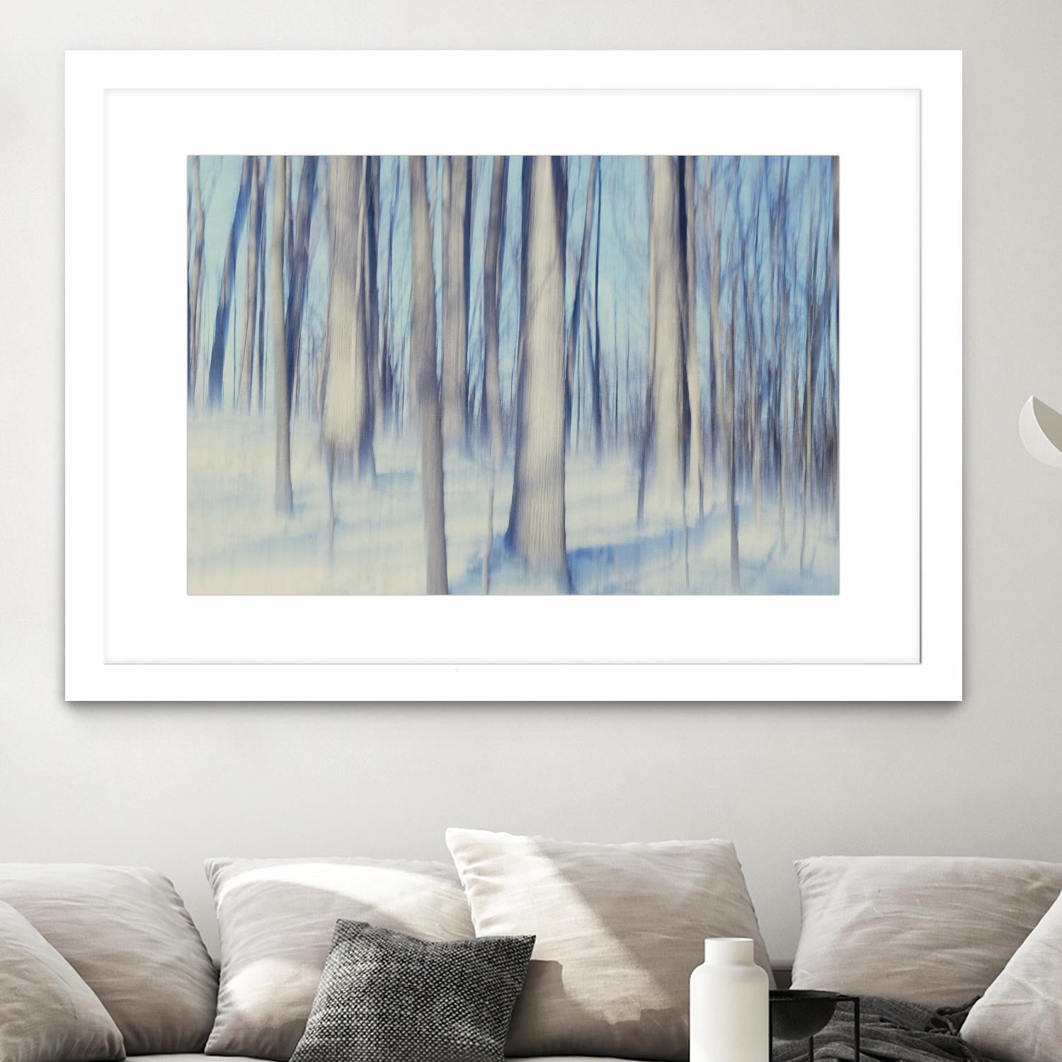 Flurries by Brian Kuritz on GIANT ART - blue trees