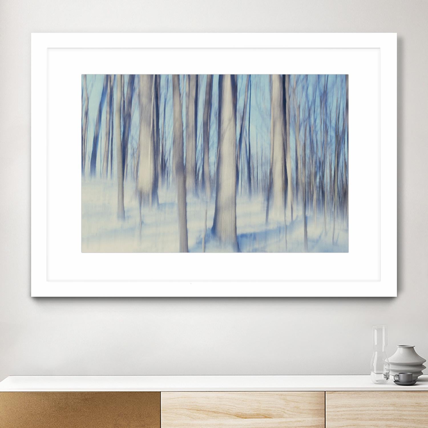 Flurries by Brian Kuritz on GIANT ART - blue trees