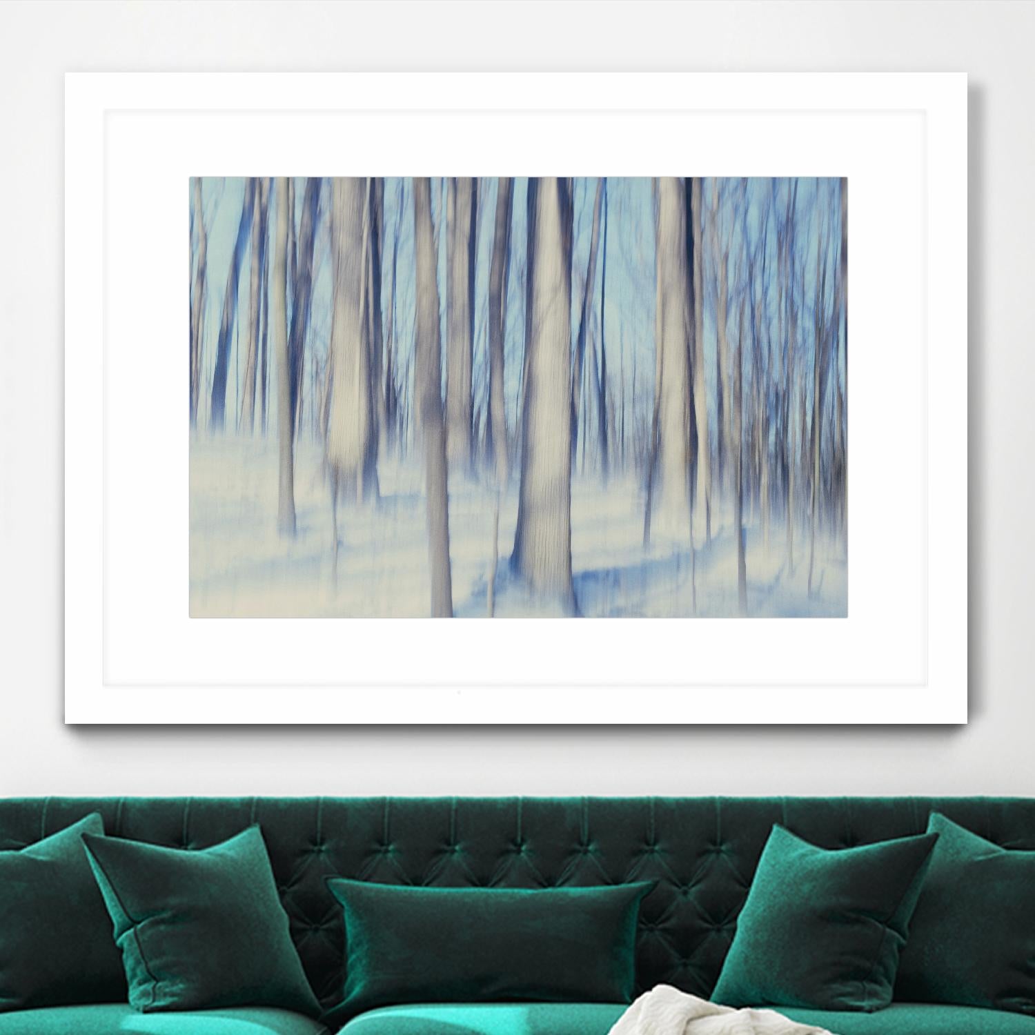 Flurries by Brian Kuritz on GIANT ART - blue trees