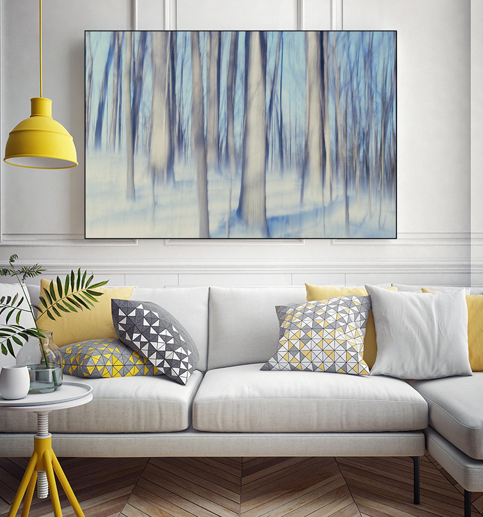 Flurries by Brian Kuritz on GIANT ART - blue trees