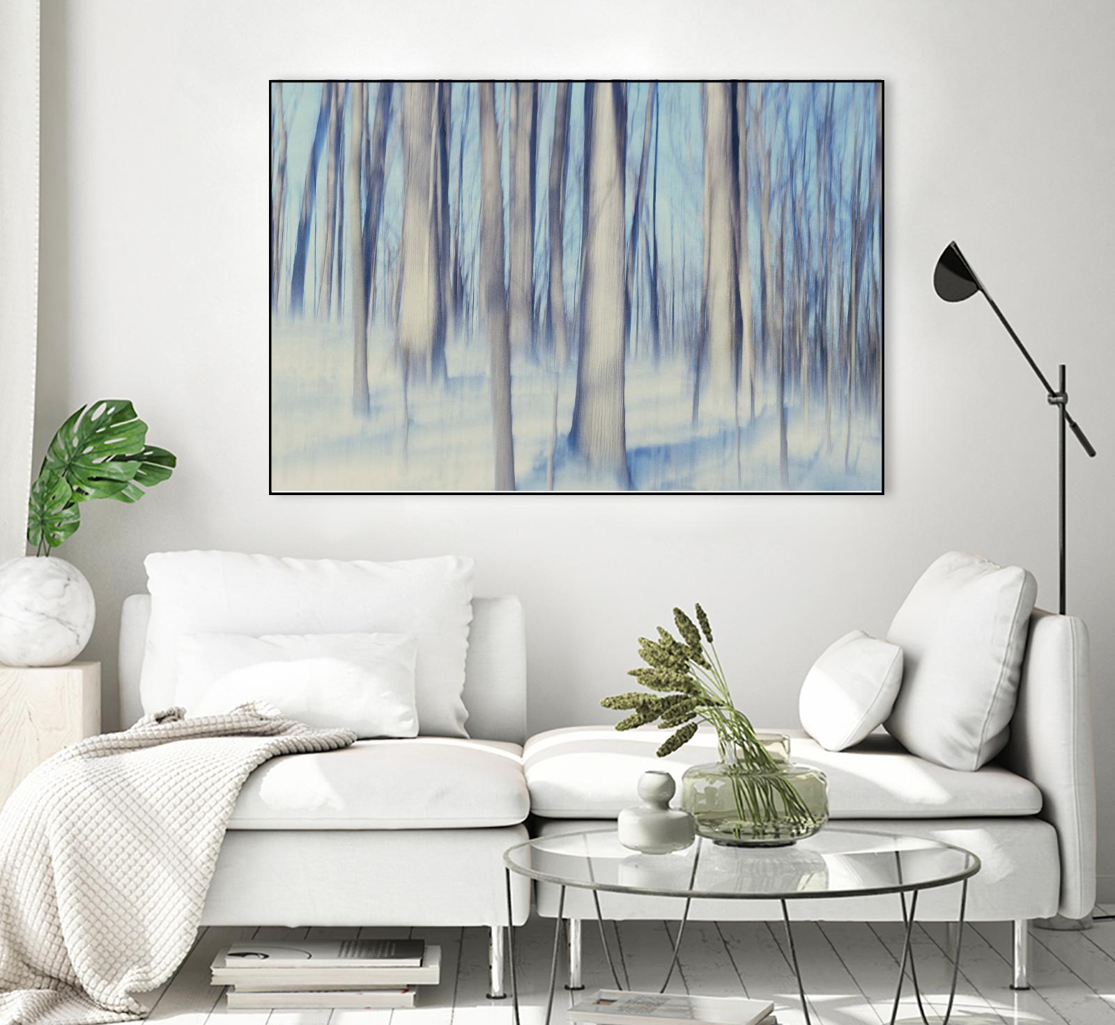 Flurries by Brian Kuritz on GIANT ART - blue trees