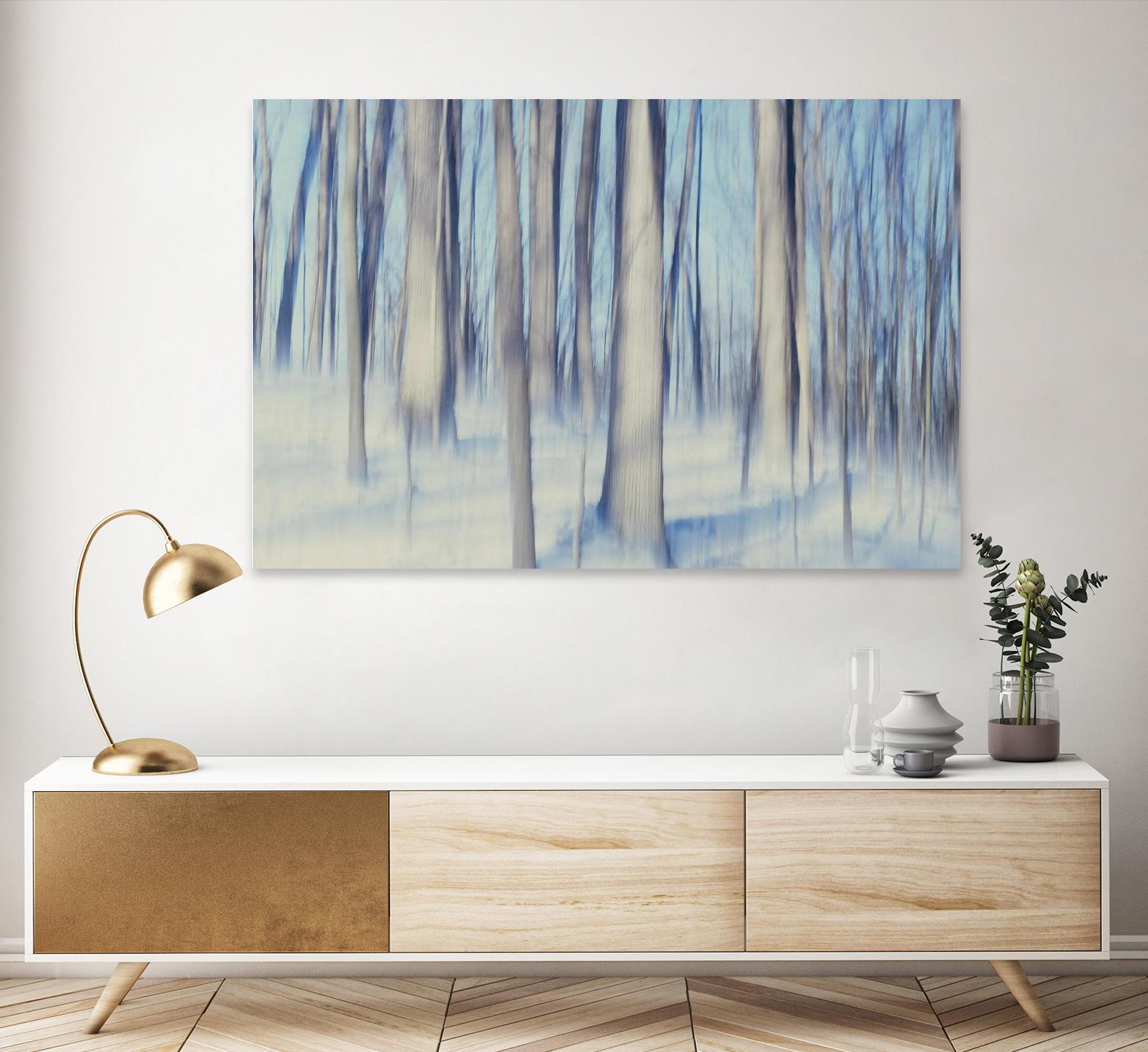 Flurries by Brian Kuritz on GIANT ART - blue trees