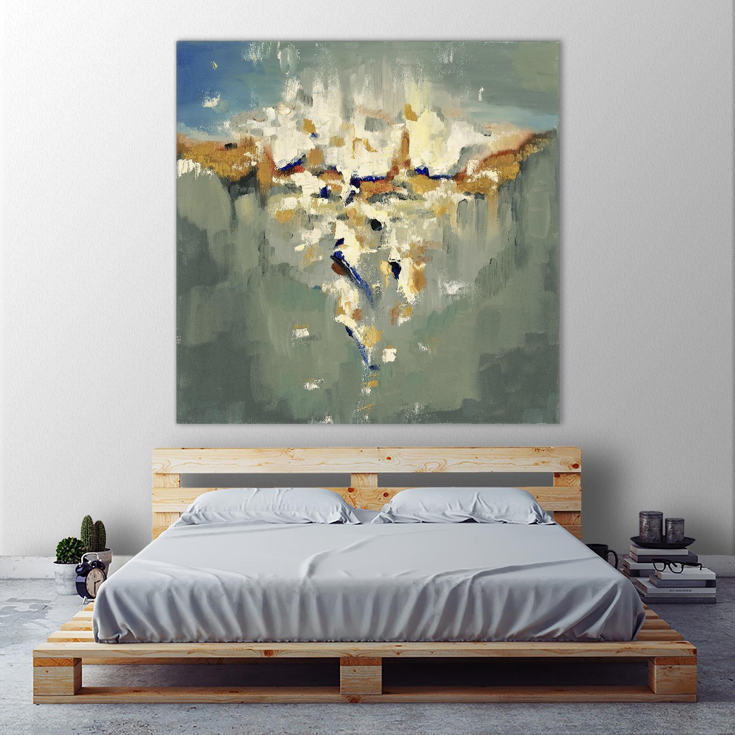 Falling In by Cynthia Ligeros on GIANT ART - grey abstract