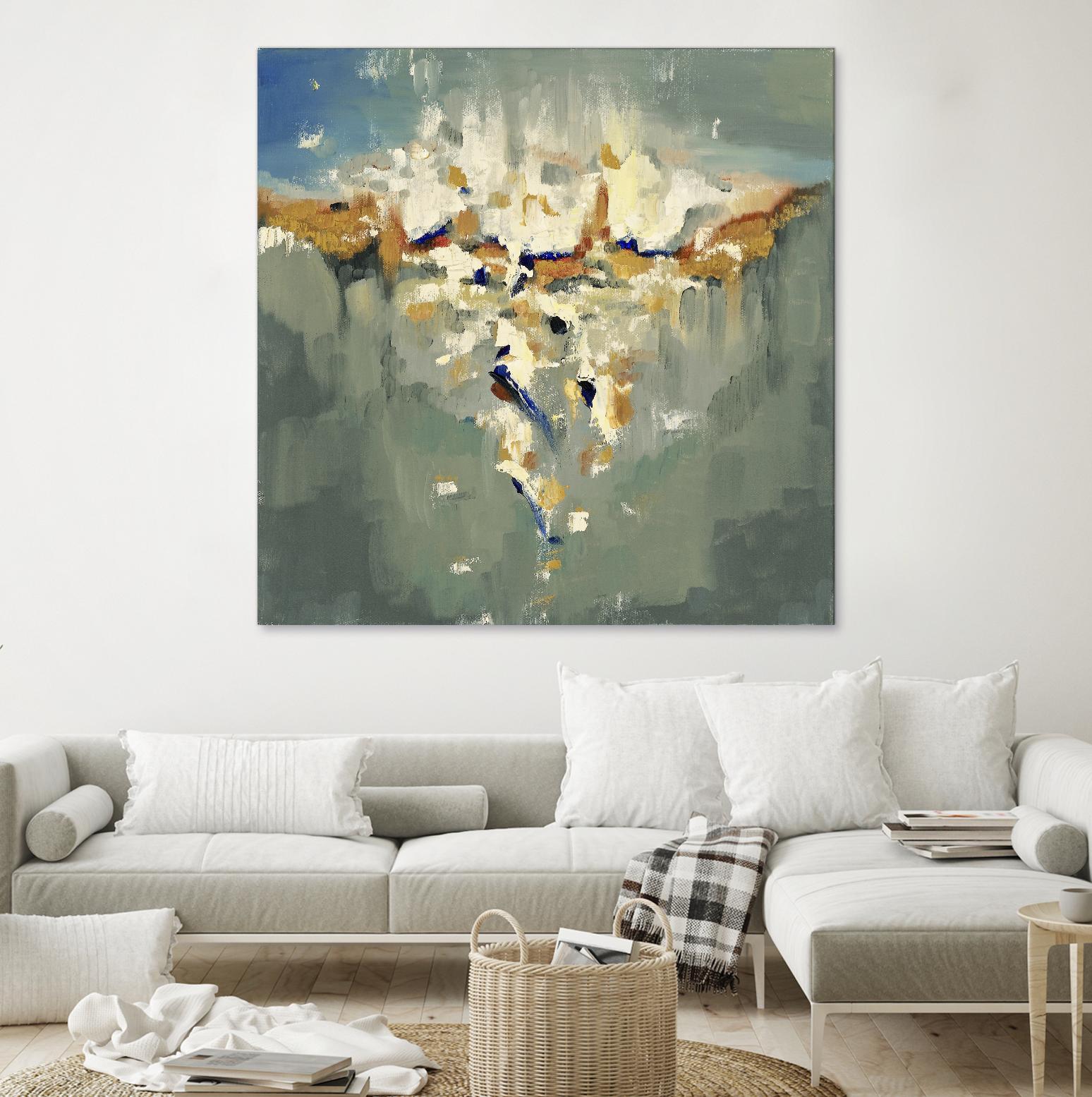 Falling In by Cynthia Ligeros on GIANT ART - grey abstract