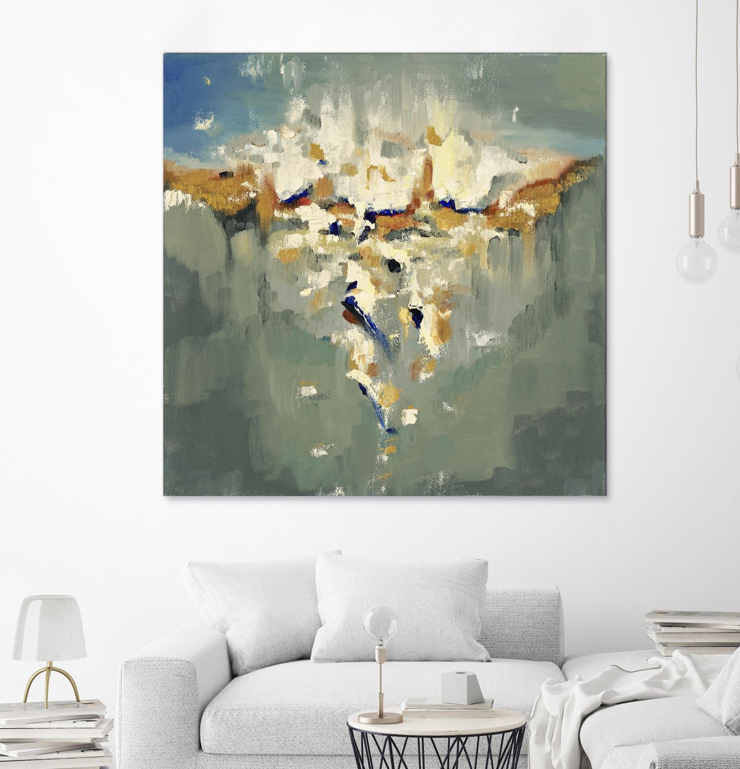 Falling In by Cynthia Ligeros on GIANT ART - grey abstract