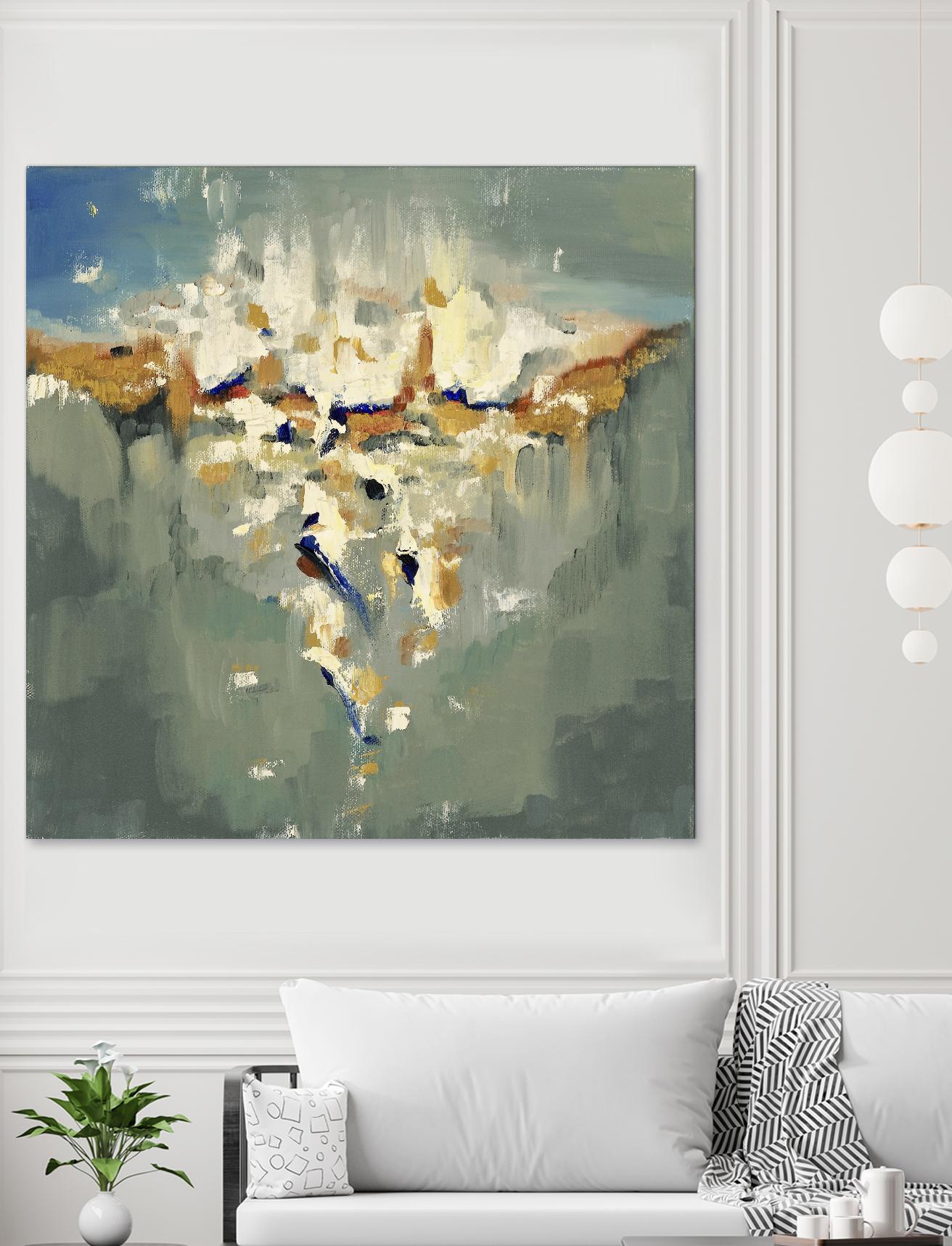 Falling In by Cynthia Ligeros on GIANT ART - grey abstract