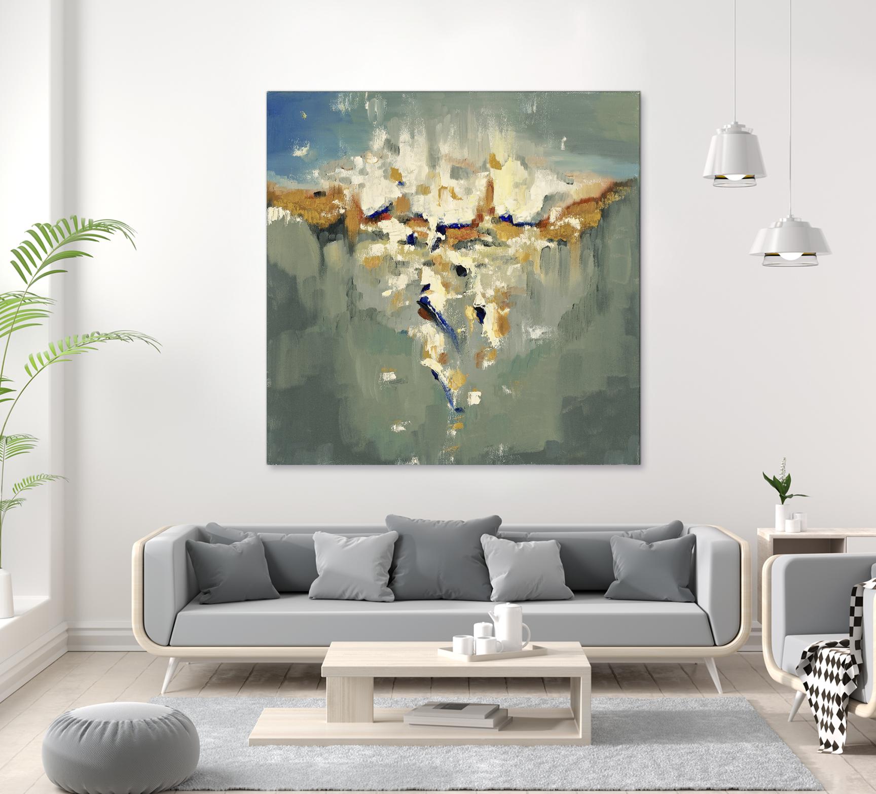 Falling In by Cynthia Ligeros on GIANT ART - grey abstract