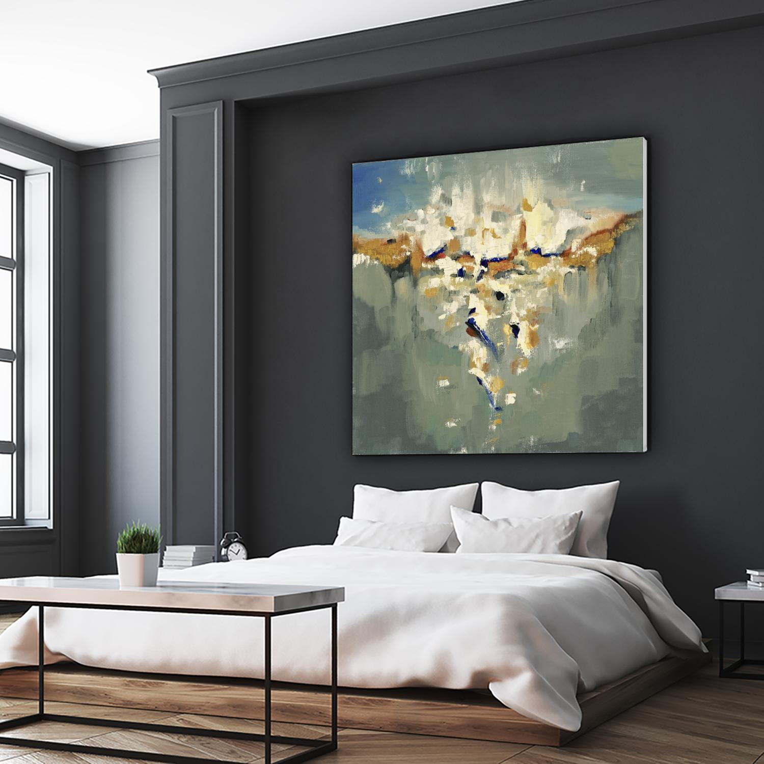 Falling In by Cynthia Ligeros on GIANT ART - grey abstract