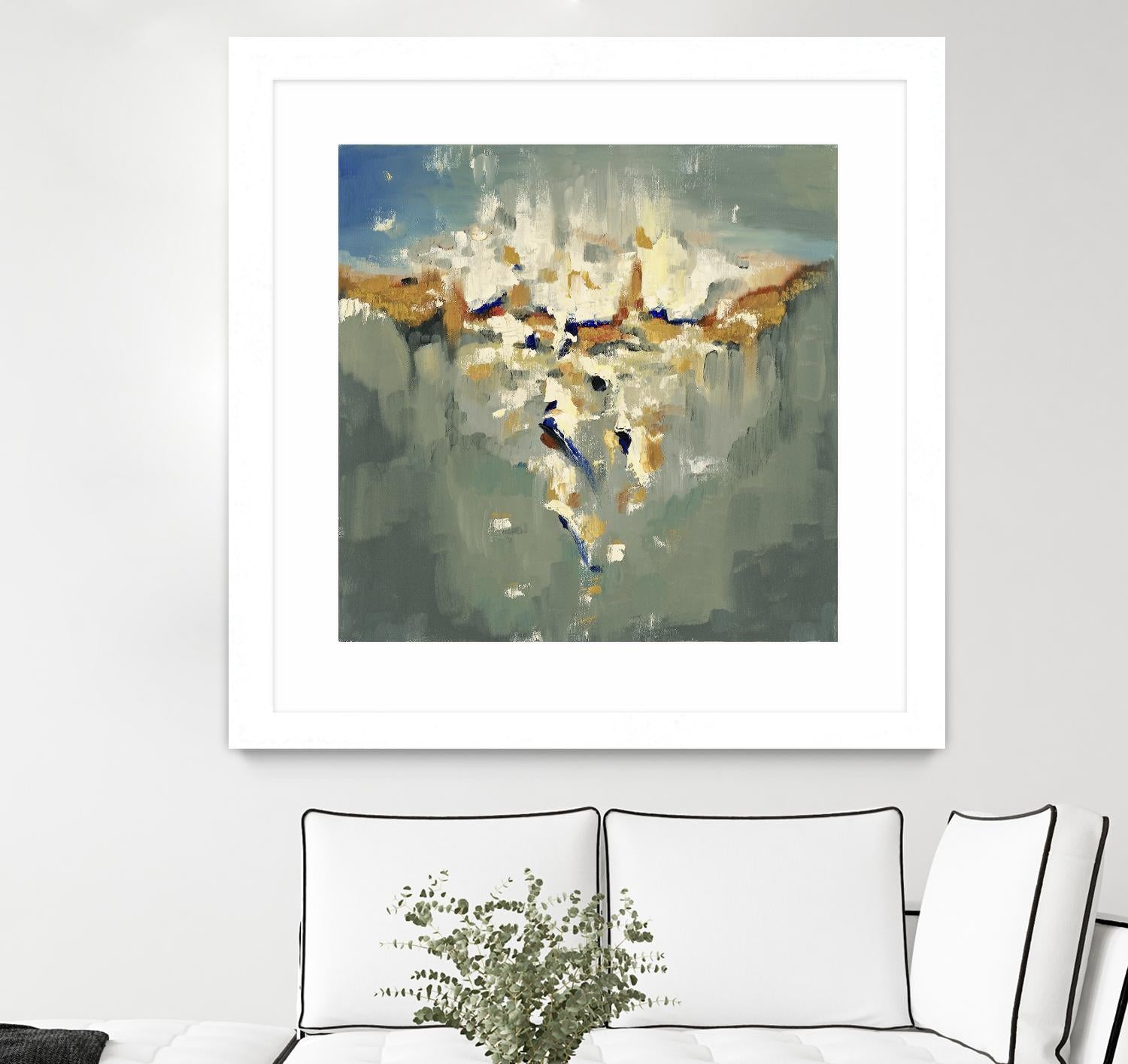 Falling In by Cynthia Ligeros on GIANT ART - grey abstract