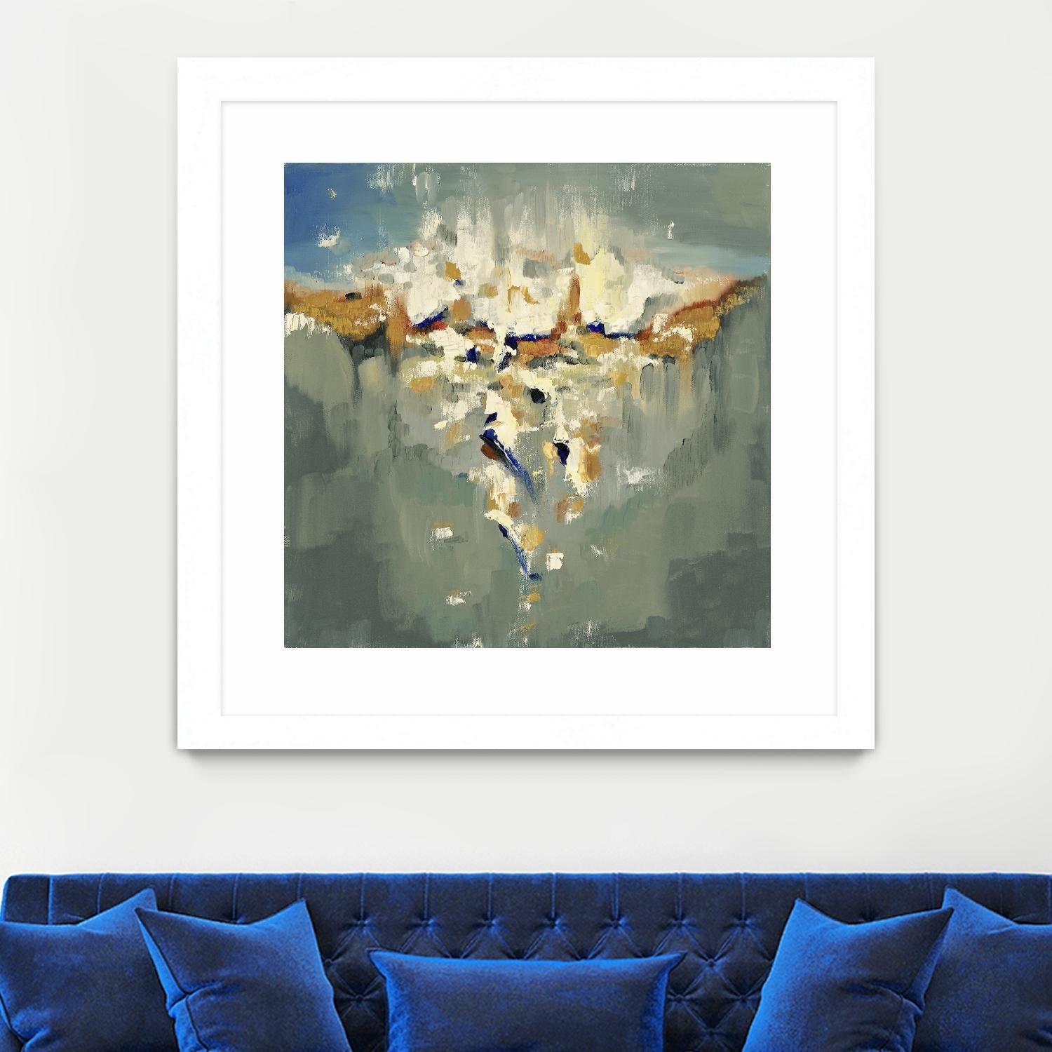 Falling In by Cynthia Ligeros on GIANT ART - grey abstract