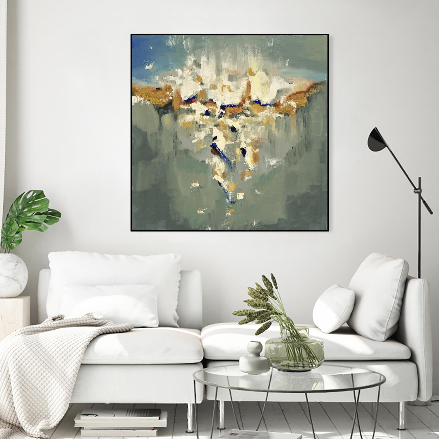 Falling In by Cynthia Ligeros on GIANT ART - grey abstract