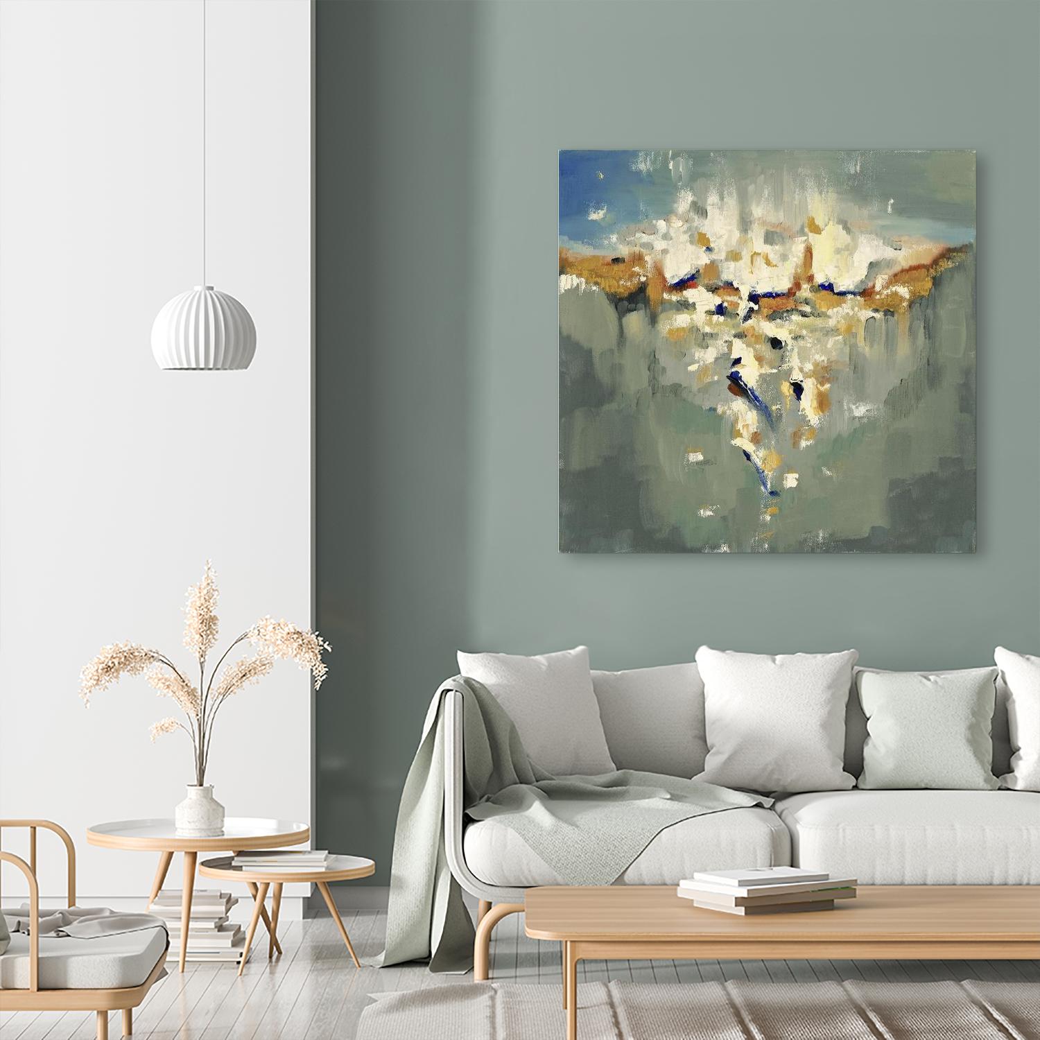 Falling In by Cynthia Ligeros on GIANT ART - grey abstract