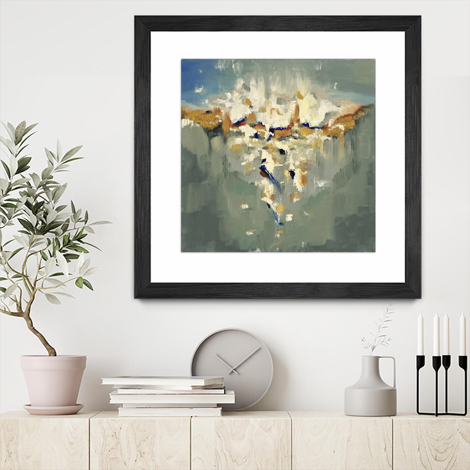 Falling In by Cynthia Ligeros on GIANT ART - grey abstract