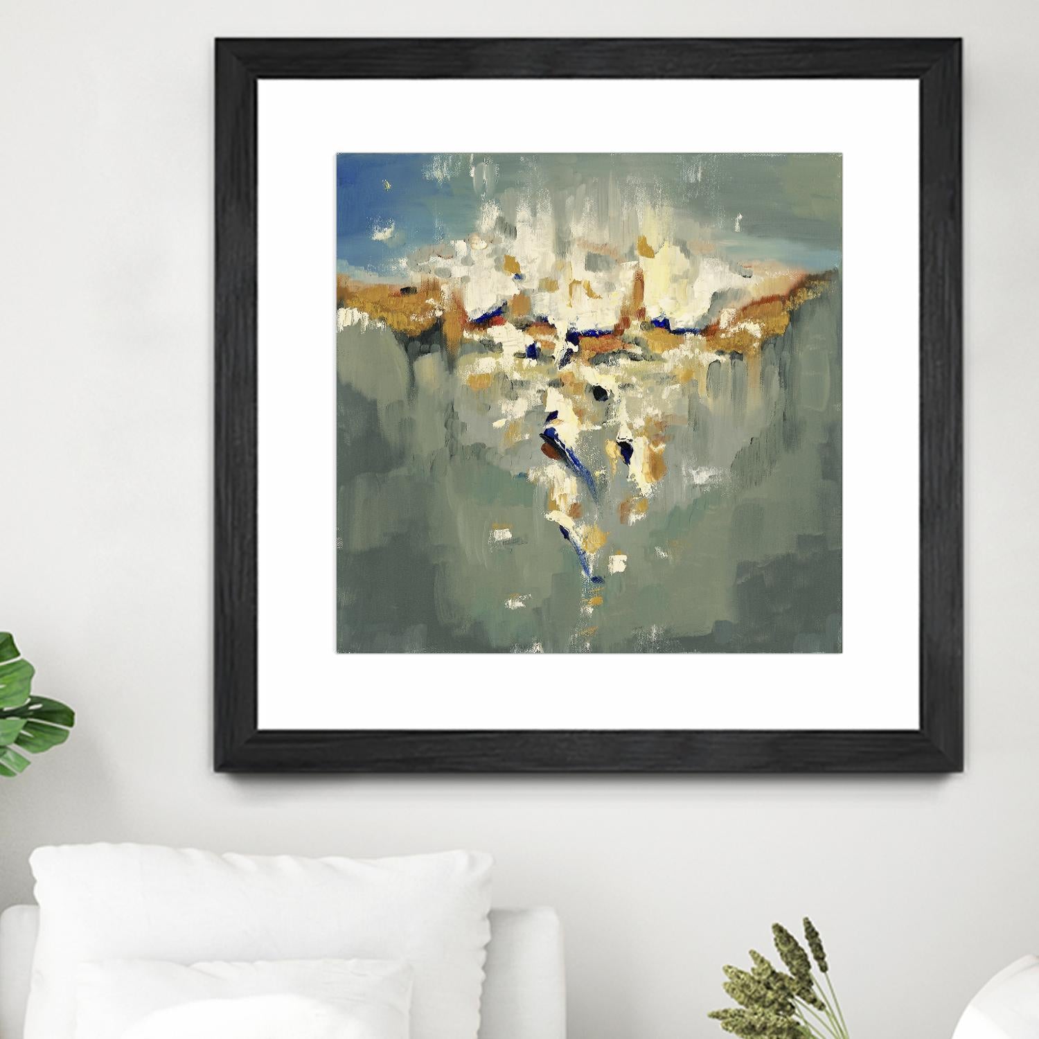 Falling In by Cynthia Ligeros on GIANT ART - grey abstract