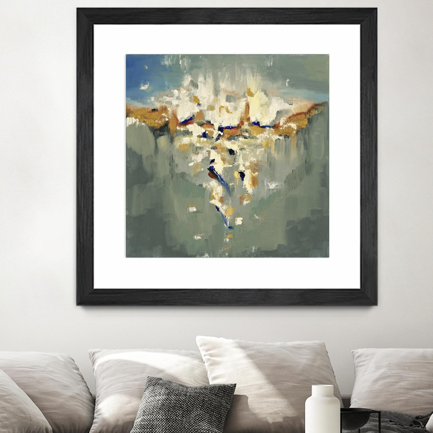 Falling In by Cynthia Ligeros on GIANT ART - grey abstract