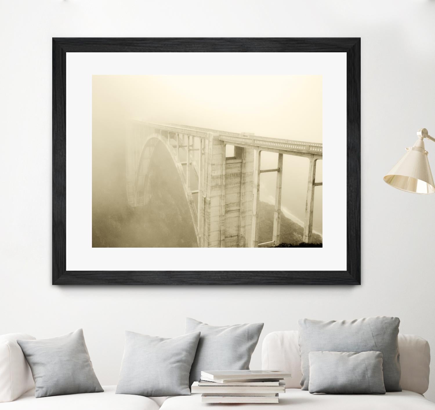 Misty Bridge by Dennis Frates on GIANT ART - grey photo art