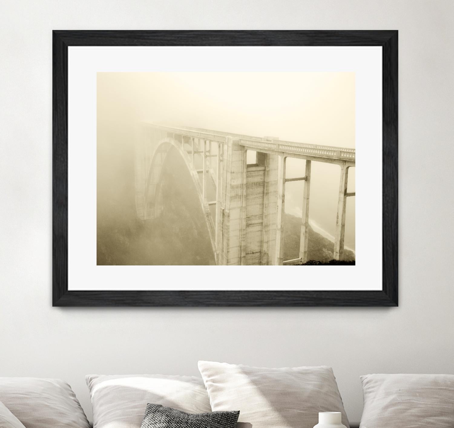 Misty Bridge by Dennis Frates on GIANT ART - grey photo art