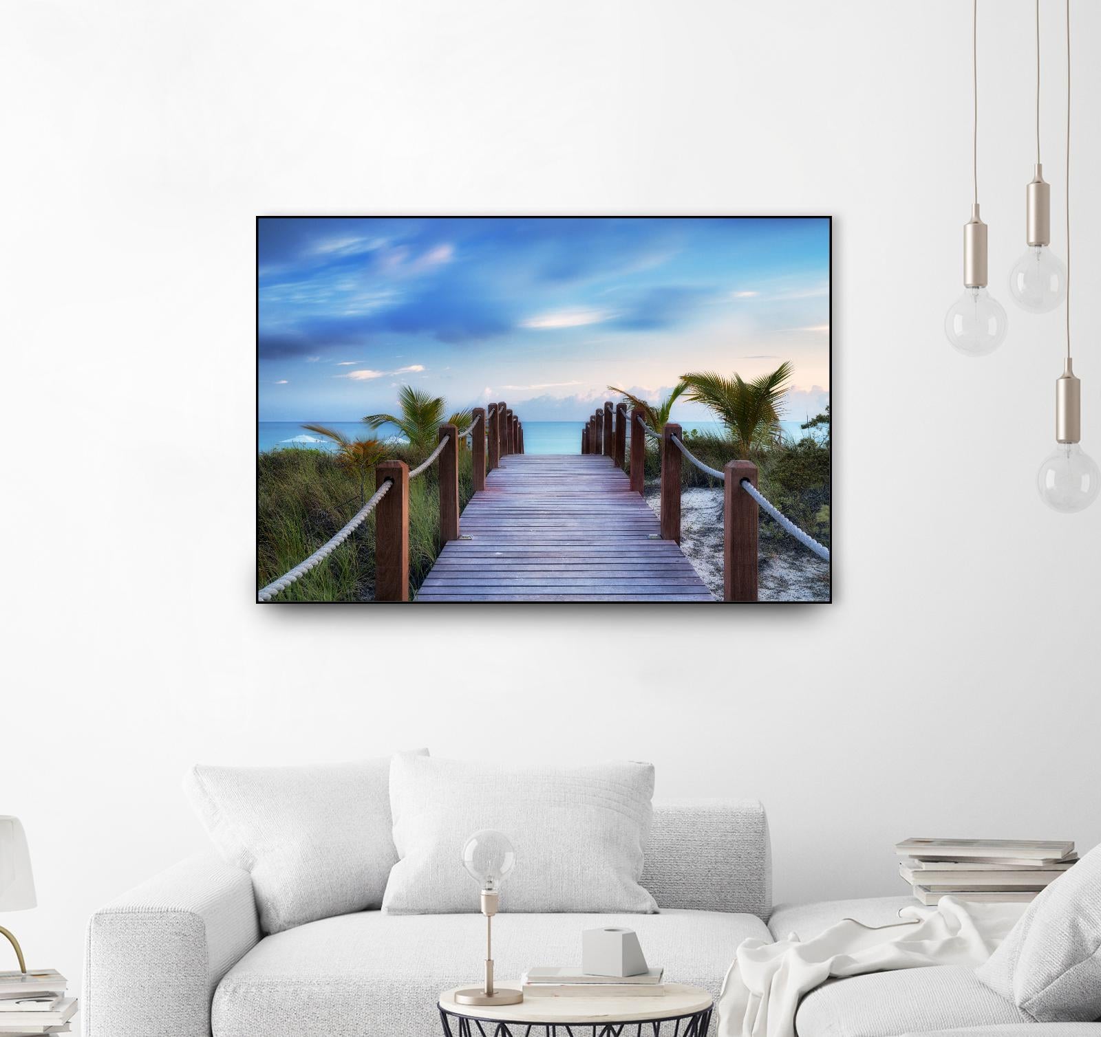 Beach Boardwalk by Dennis Frates on GIANT ART - green sea scene