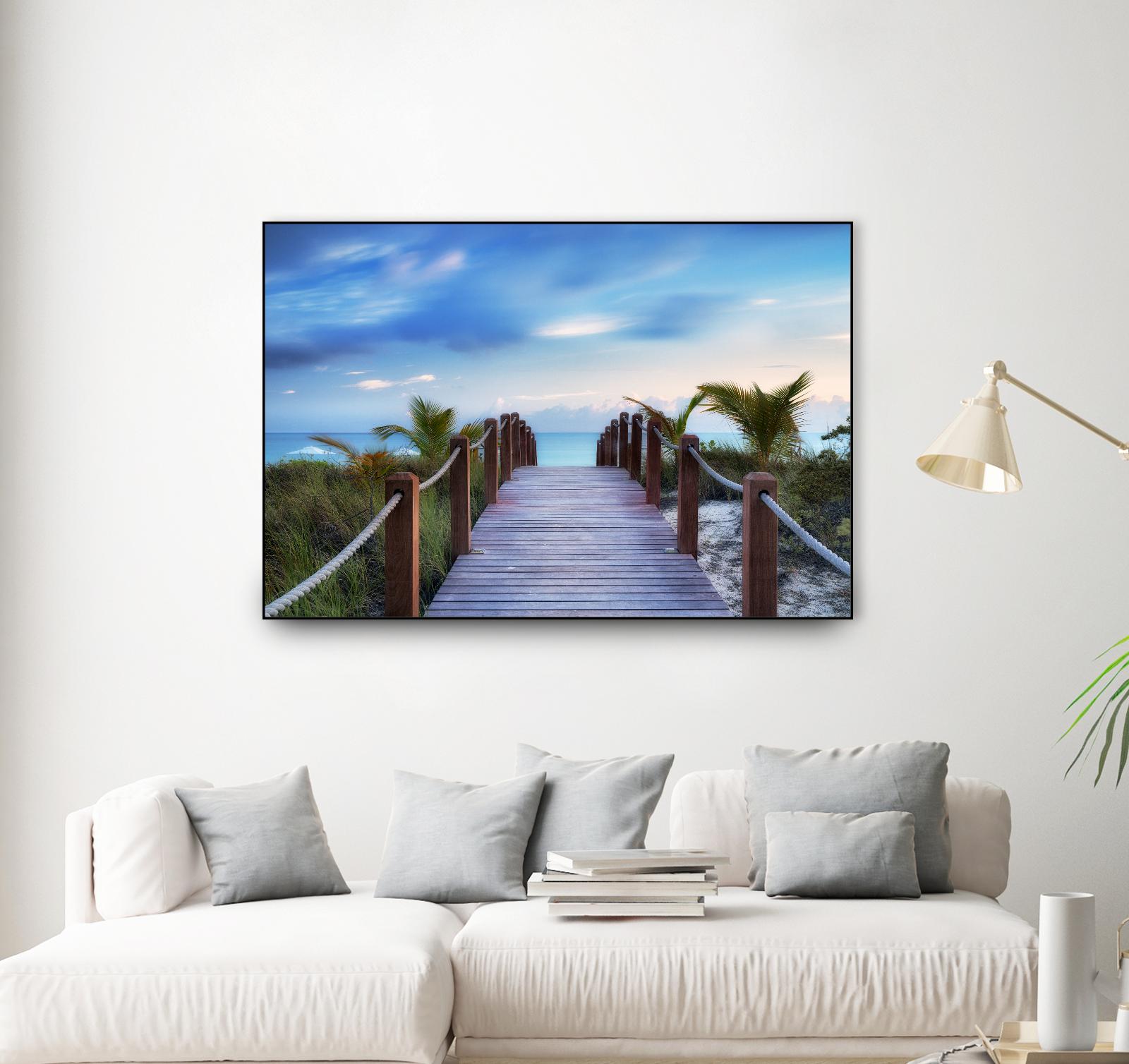 Beach Boardwalk by Dennis Frates on GIANT ART - green sea scene