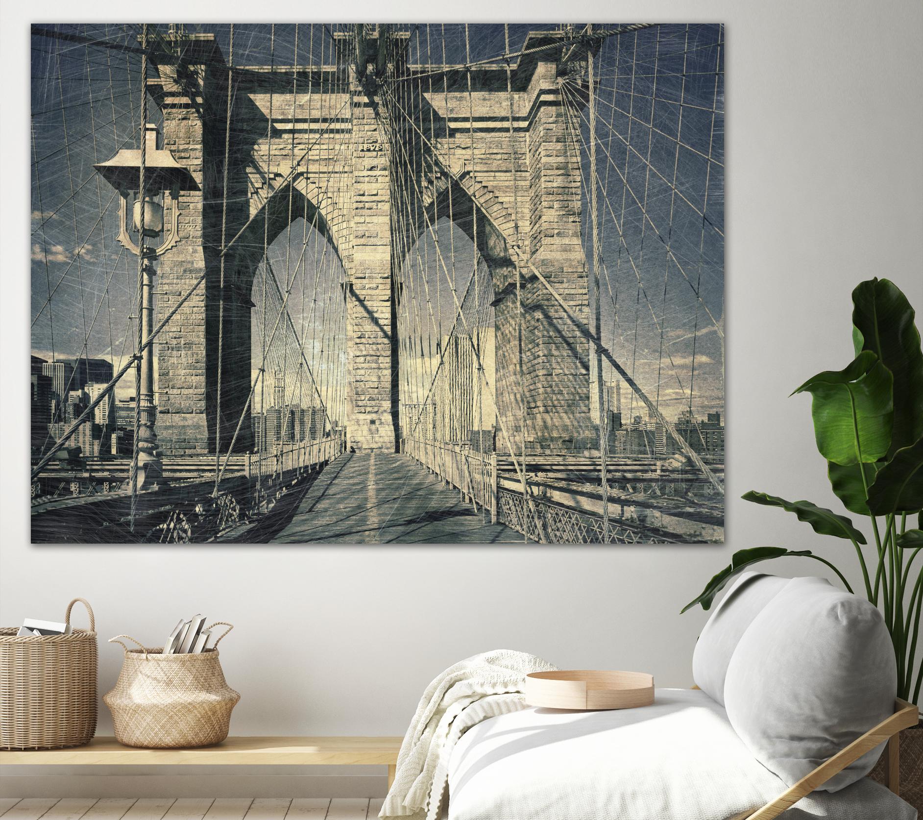 Brooklyn Antique by Daniel Stein on GIANT ART - yellow city scene