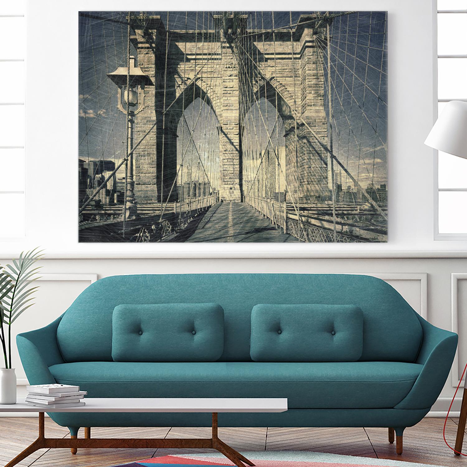 Brooklyn Antique by Daniel Stein on GIANT ART - yellow city scene