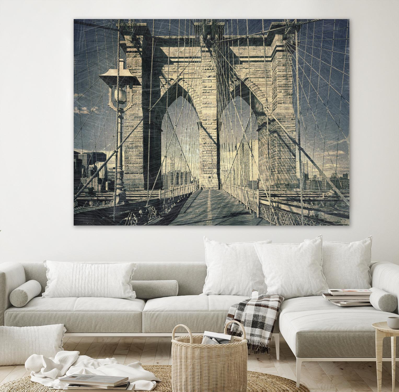 Brooklyn Antique by Daniel Stein on GIANT ART - yellow city scene