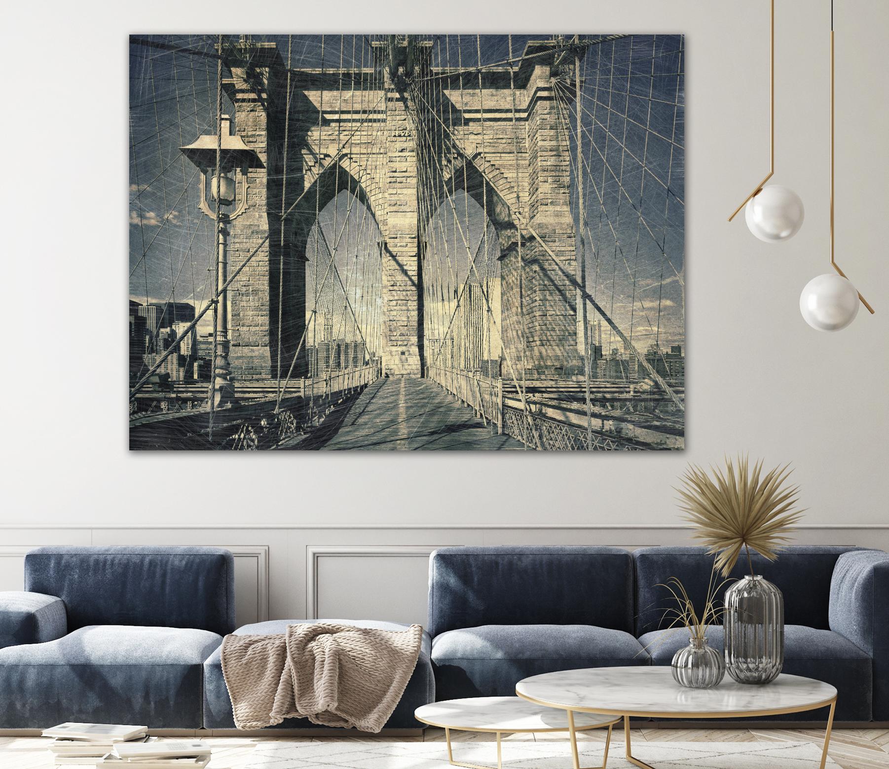 Brooklyn Antique by Daniel Stein on GIANT ART - yellow city scene