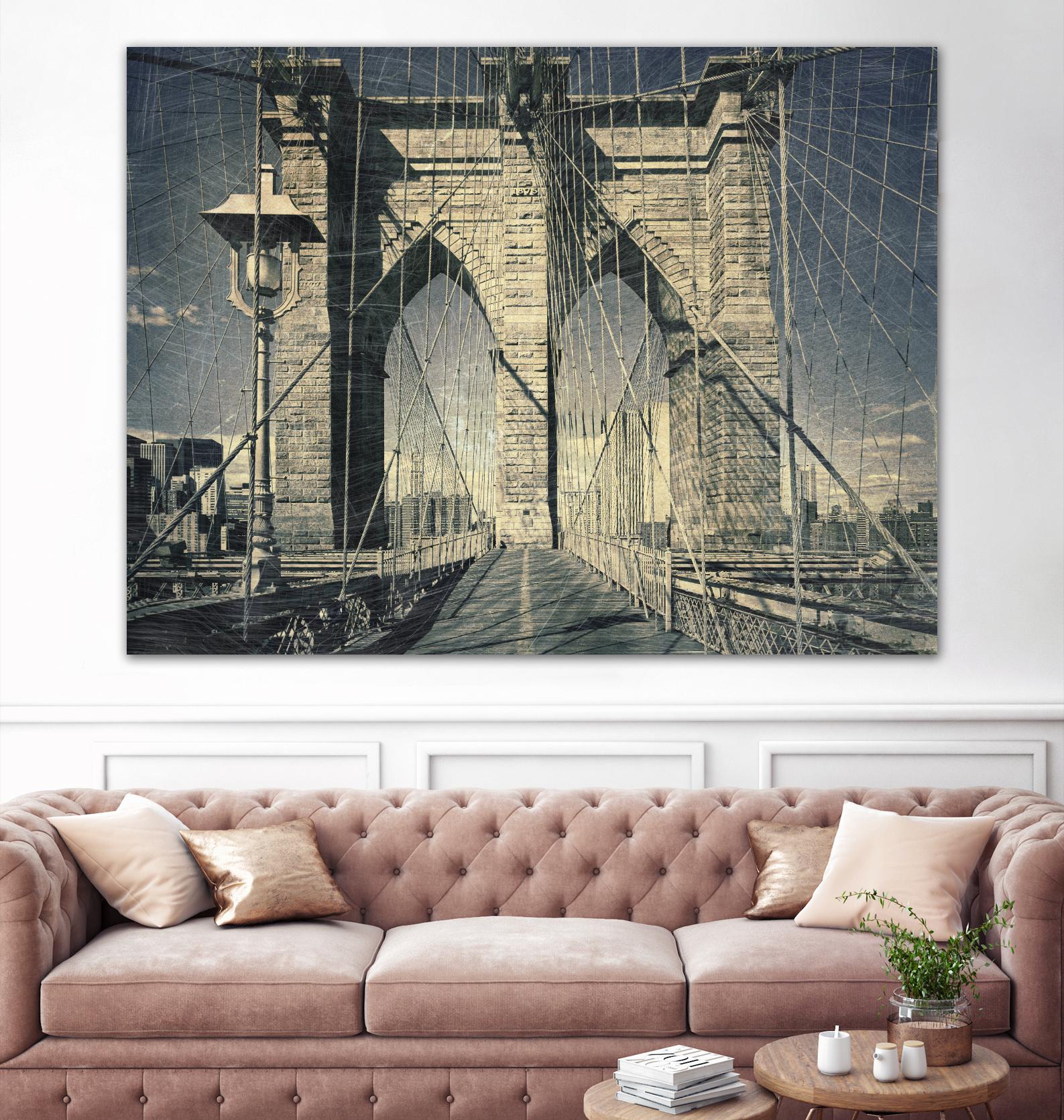 Brooklyn Antique by Daniel Stein on GIANT ART - yellow city scene