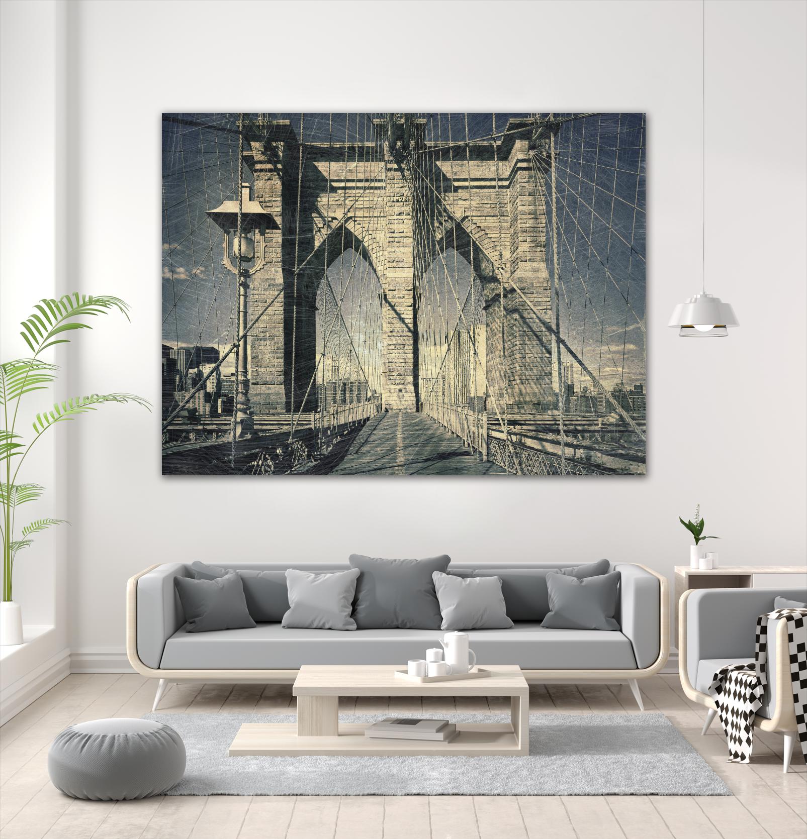 Brooklyn Antique by Daniel Stein on GIANT ART - yellow city scene