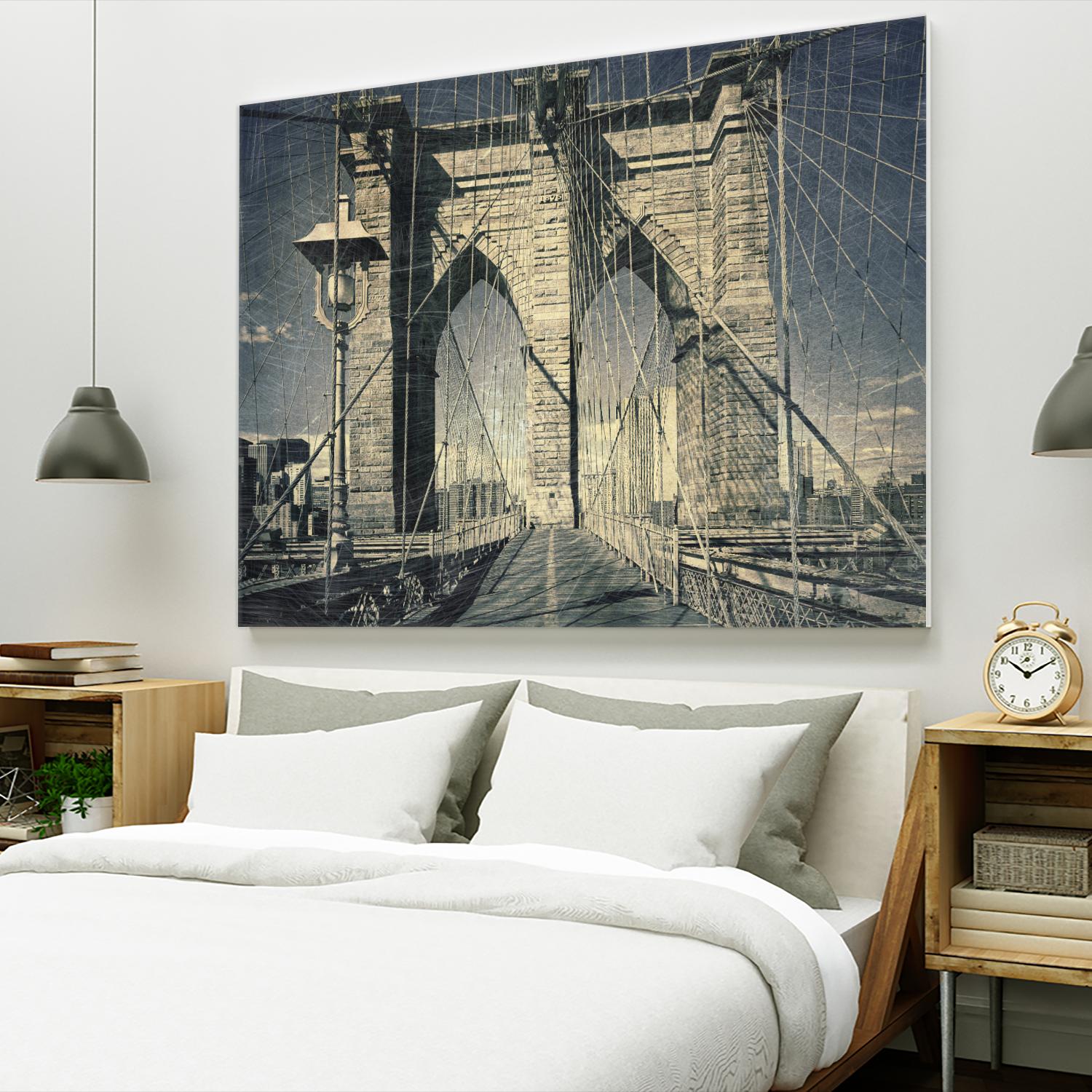 Brooklyn Antique by Daniel Stein on GIANT ART - yellow city scene