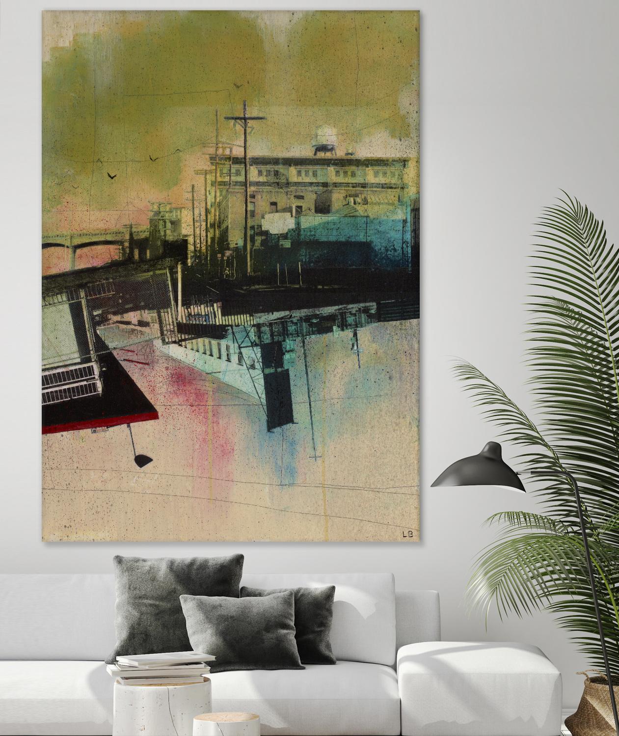 Convergence by Elisabeth Brizzi on GIANT ART - pink city scene