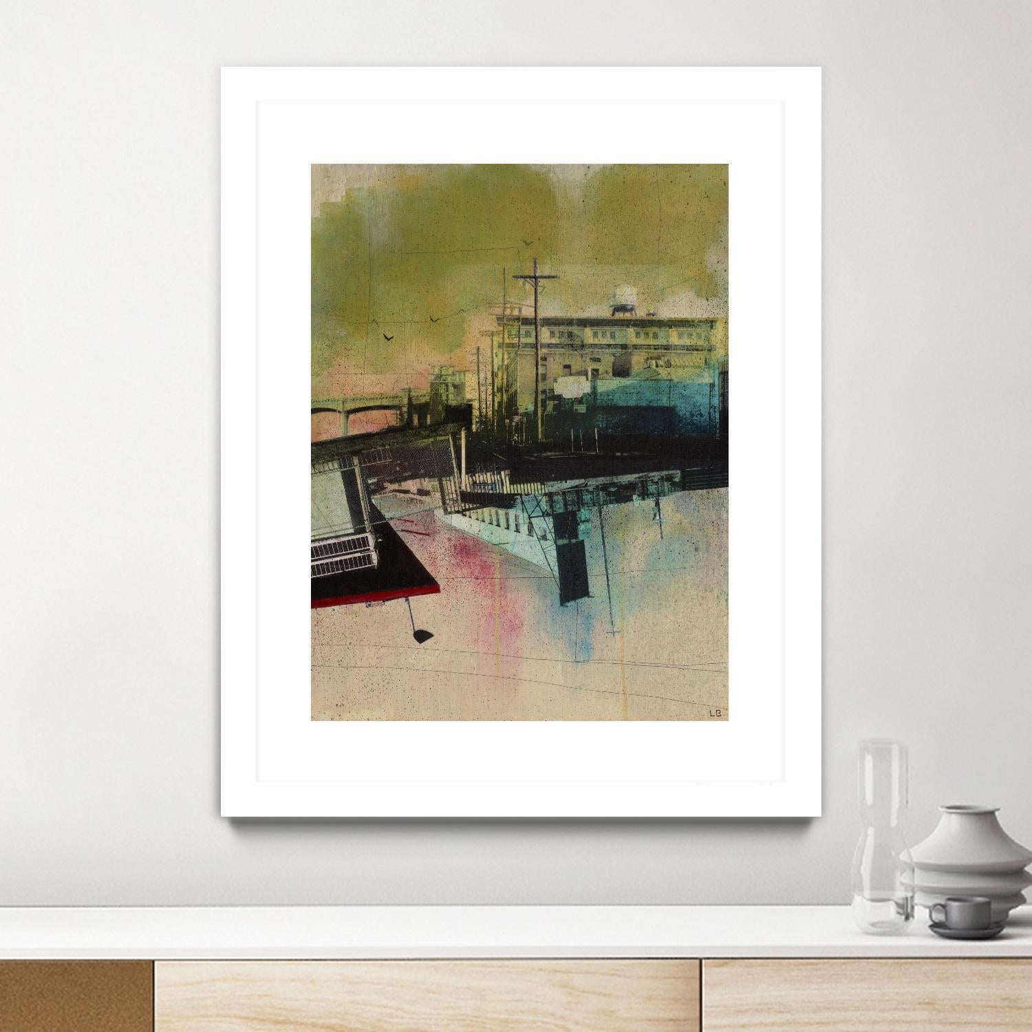 Convergence by Elisabeth Brizzi on GIANT ART - pink city scene