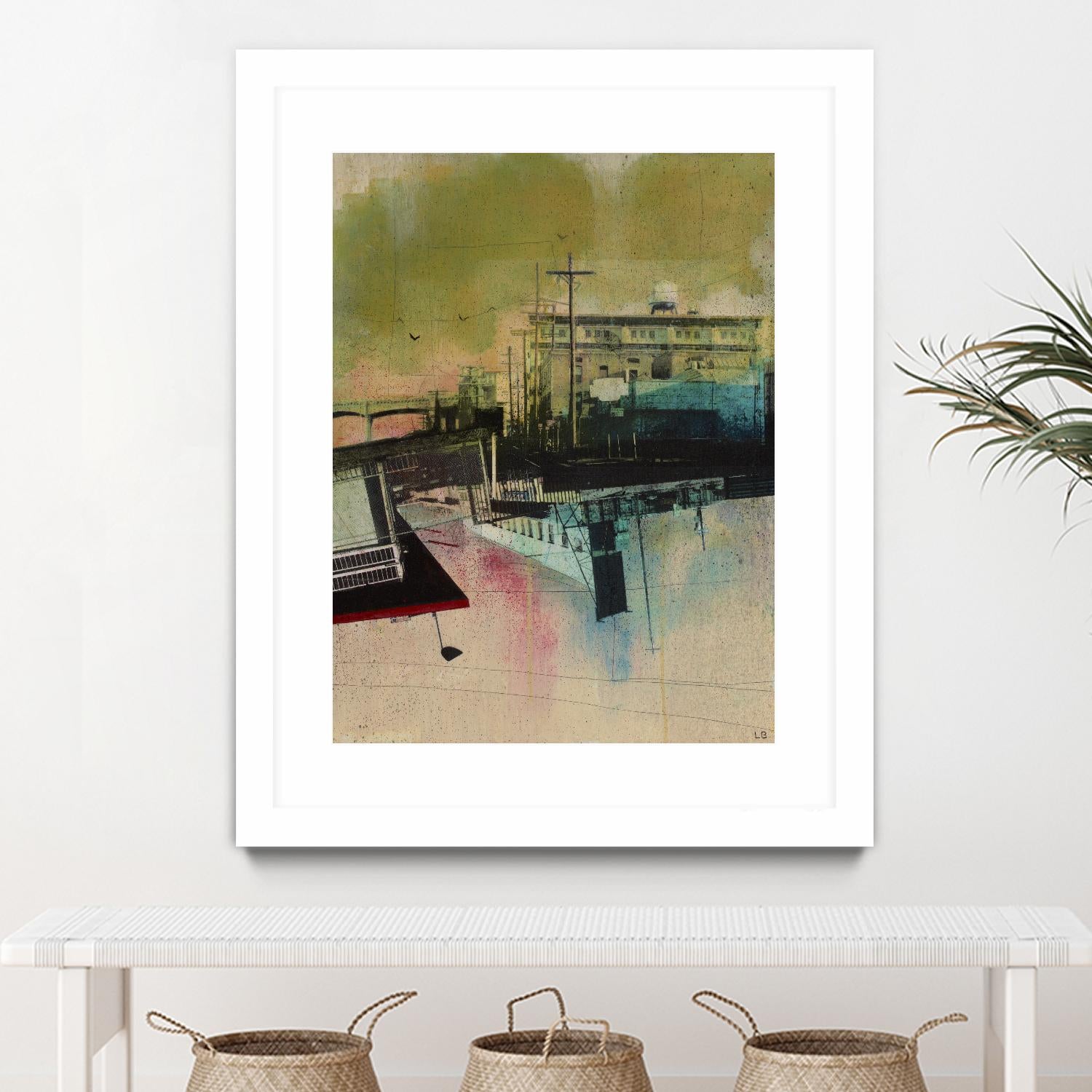 Convergence by Elisabeth Brizzi on GIANT ART - pink city scene