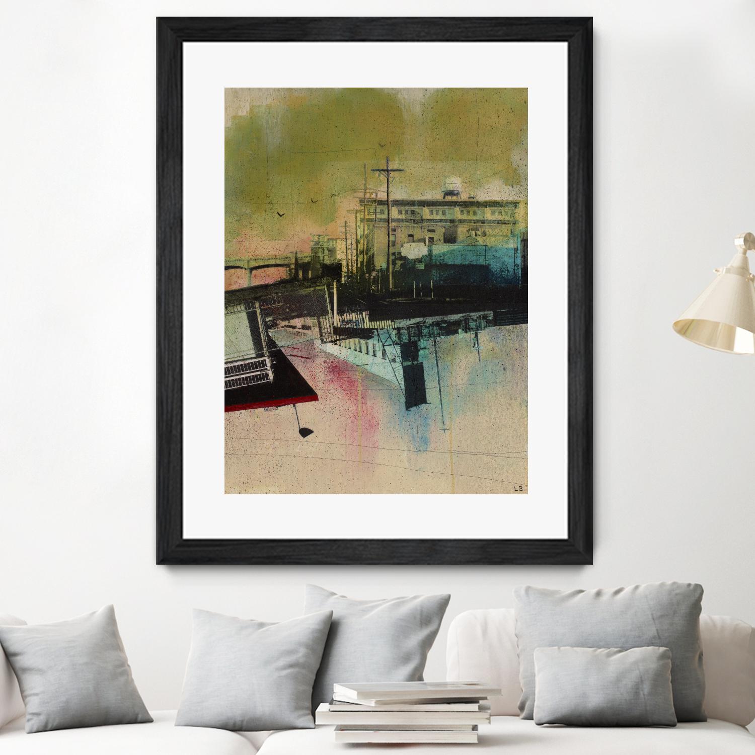 Convergence by Elisabeth Brizzi on GIANT ART - pink city scene