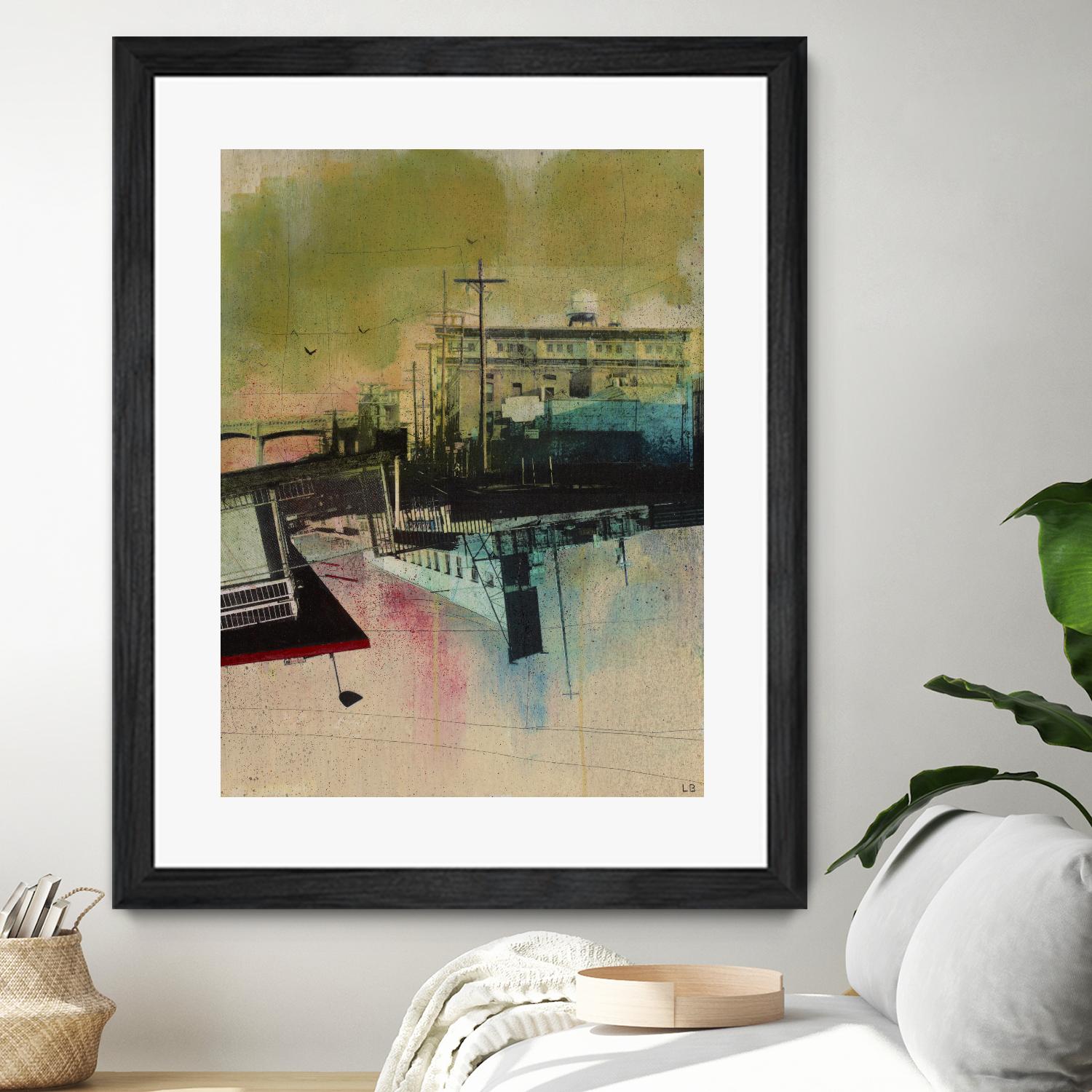 Convergence by Elisabeth Brizzi on GIANT ART - pink city scene