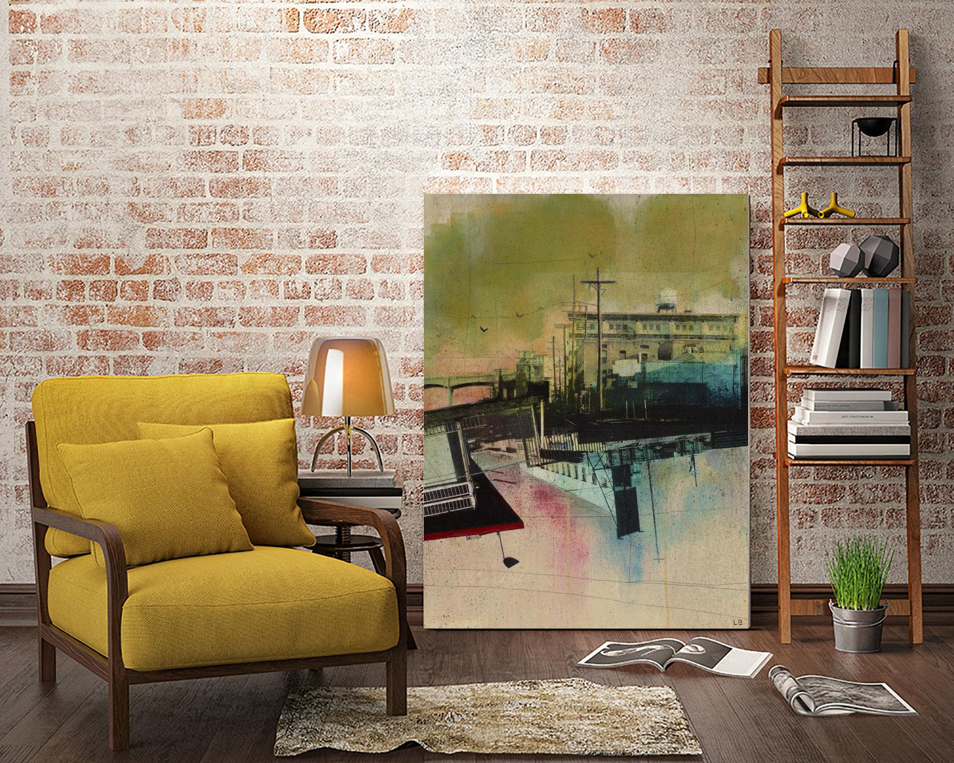 Convergence by Elisabeth Brizzi on GIANT ART - pink city scene